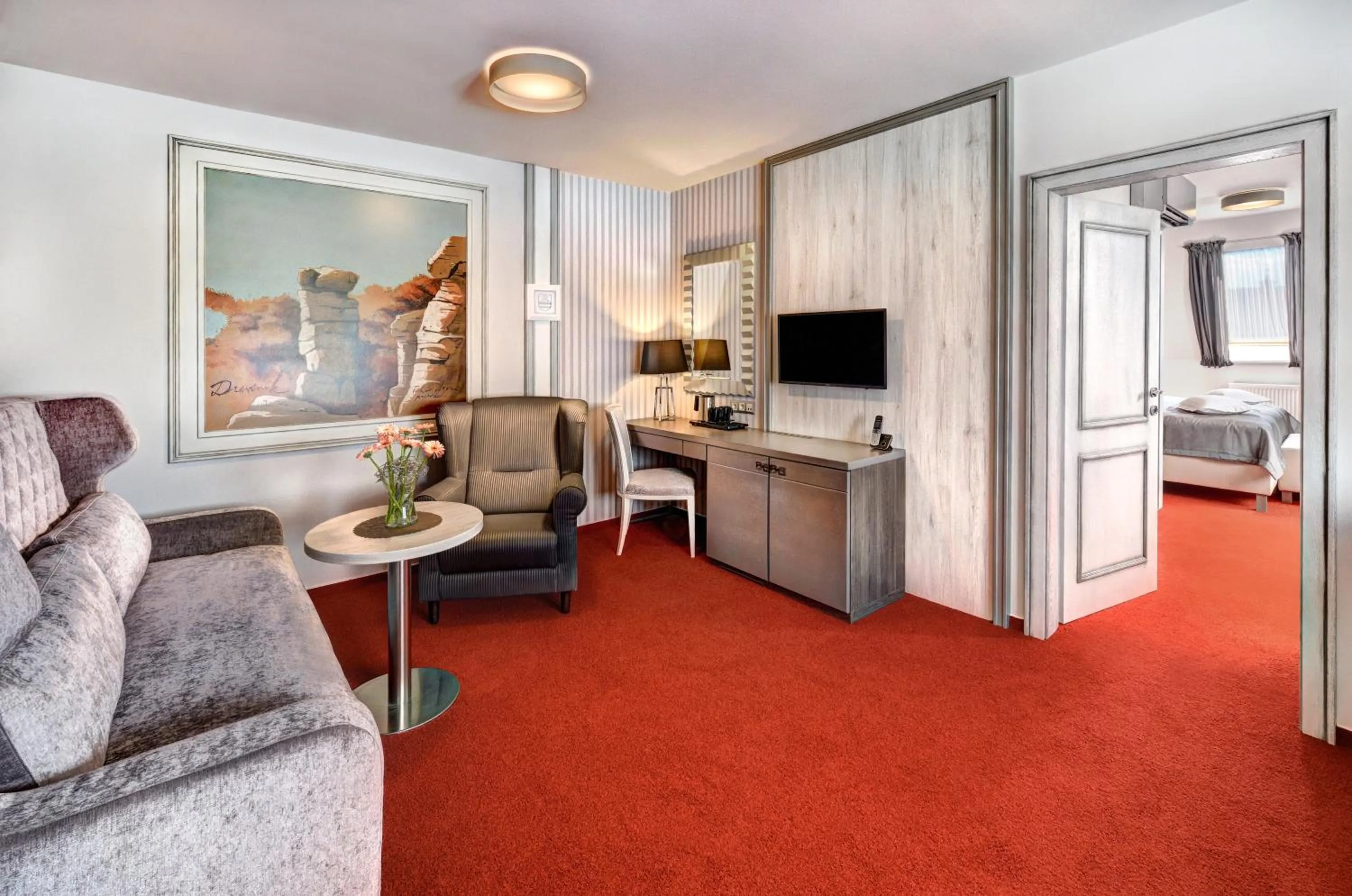 Living room, Bed in Boutique Hotel Hviezdoslav