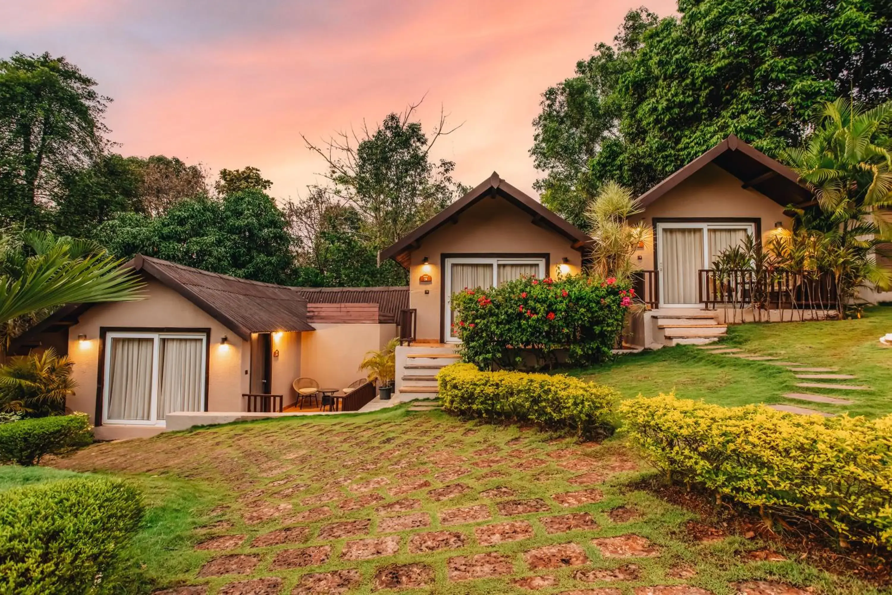 Facade/entrance in Stone Wood Resort, Mandrem Facade/entrance in Stone Wood Resort, Mandrem