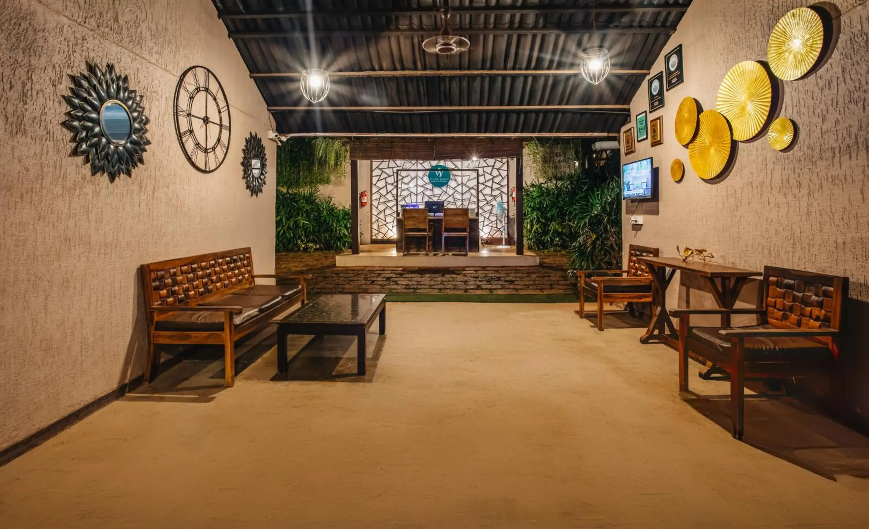 Lobby or reception in Stone Wood Resort, Mandrem Lobby or reception in Stone Wood Resort, Mandrem