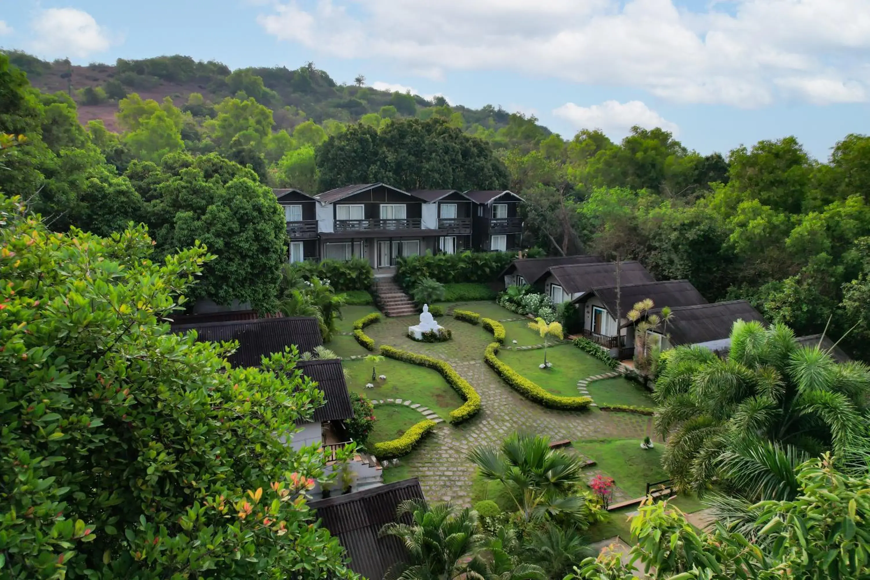 Facade/entrance in Stone Wood Resort, Mandrem Facade/entrance in Stone Wood Resort, Mandrem