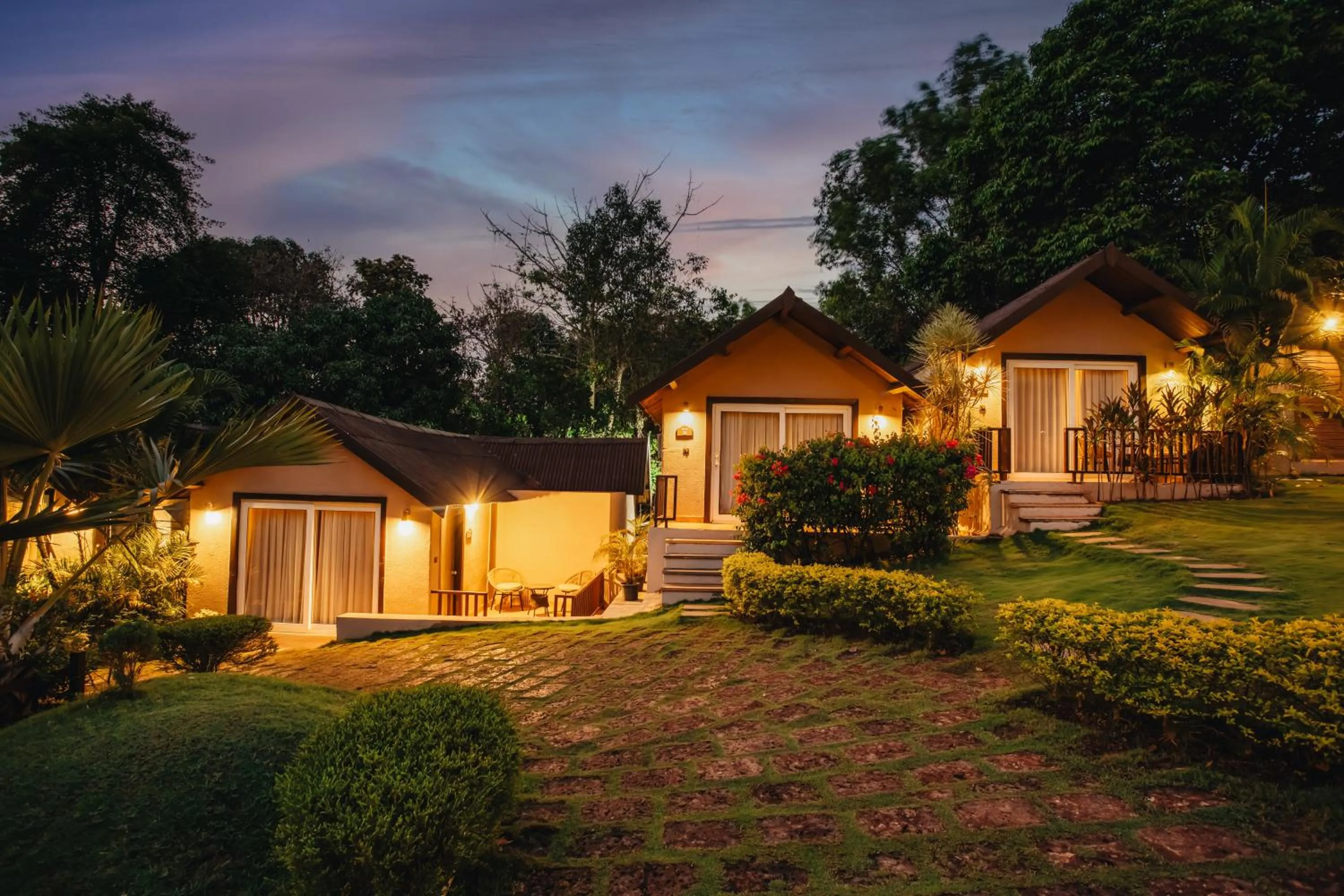 Facade/entrance in Stone Wood Resort, Mandrem