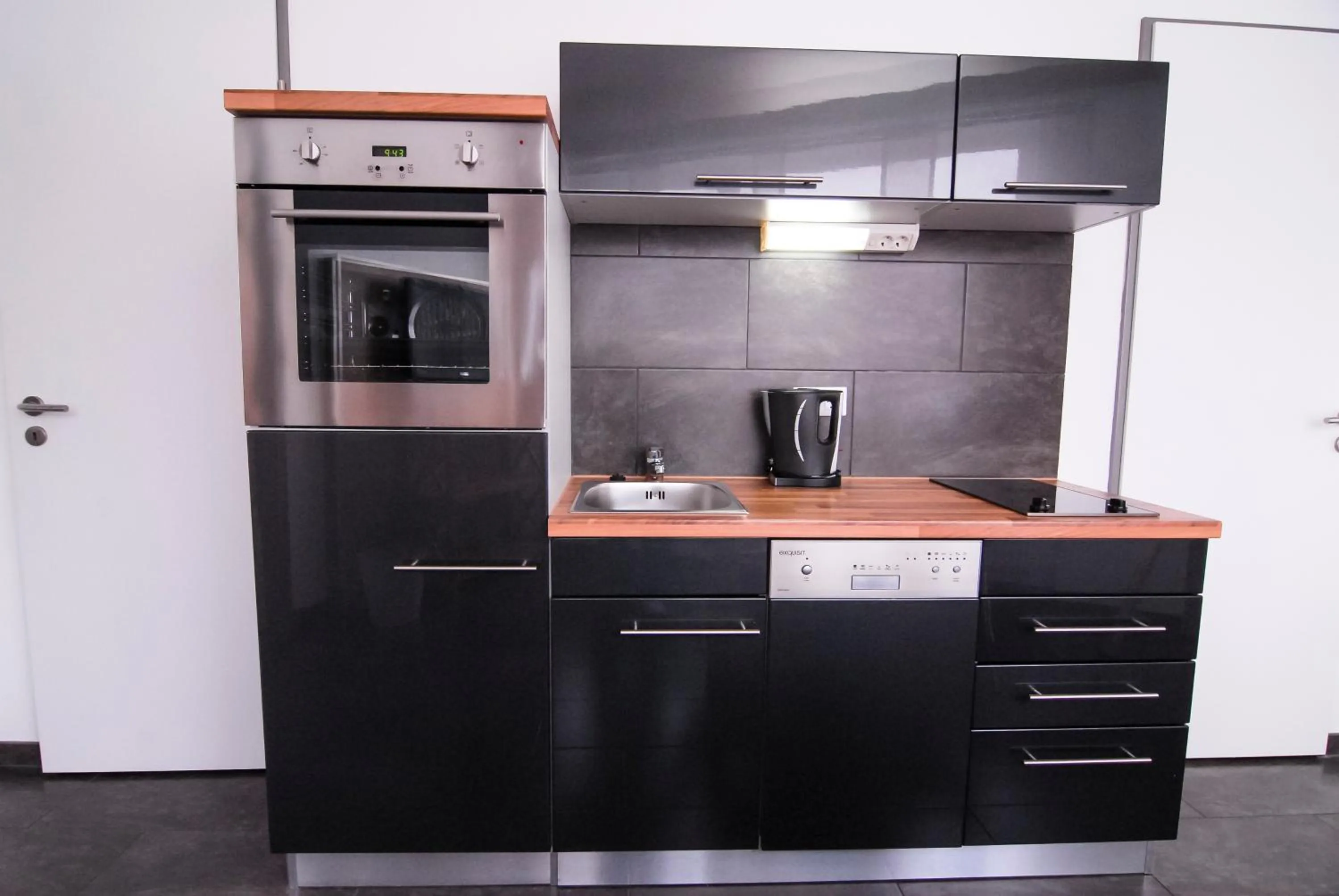 Kitchen or kitchenette in Petul Apart Hotel Am Ruhrbogen