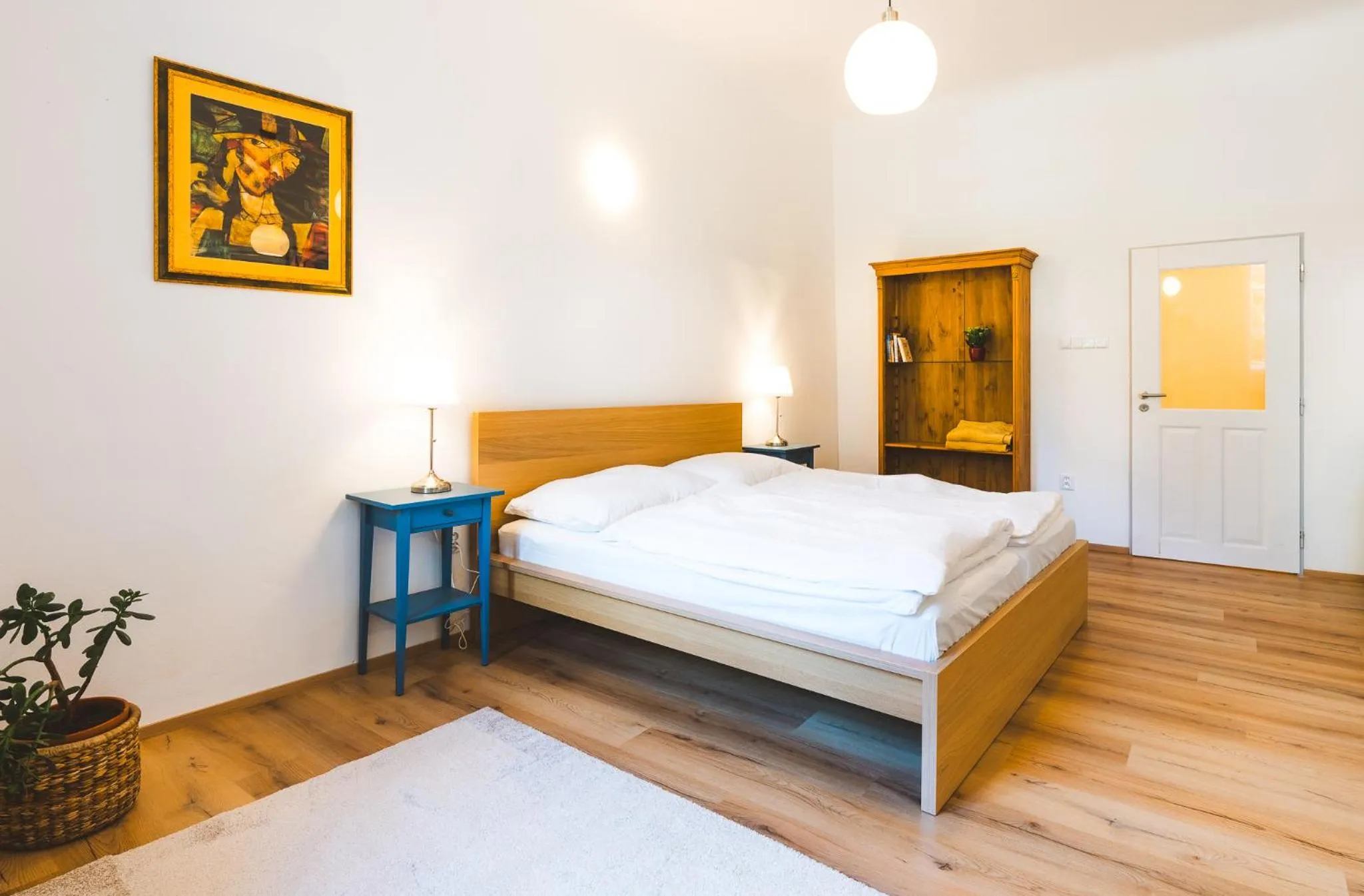 Bedroom, Bed in Downtown Apartments