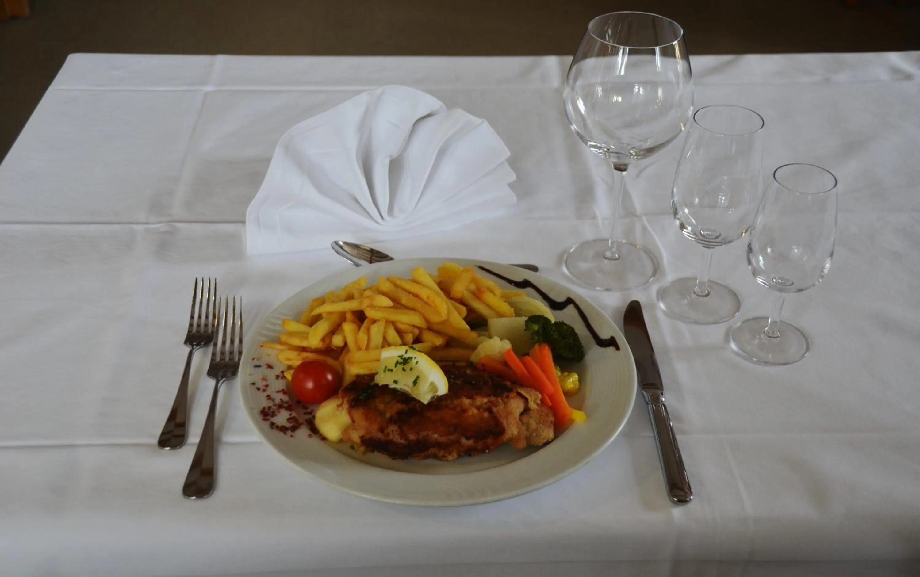 Food close-up in Hotel Restaurant Bahnhof