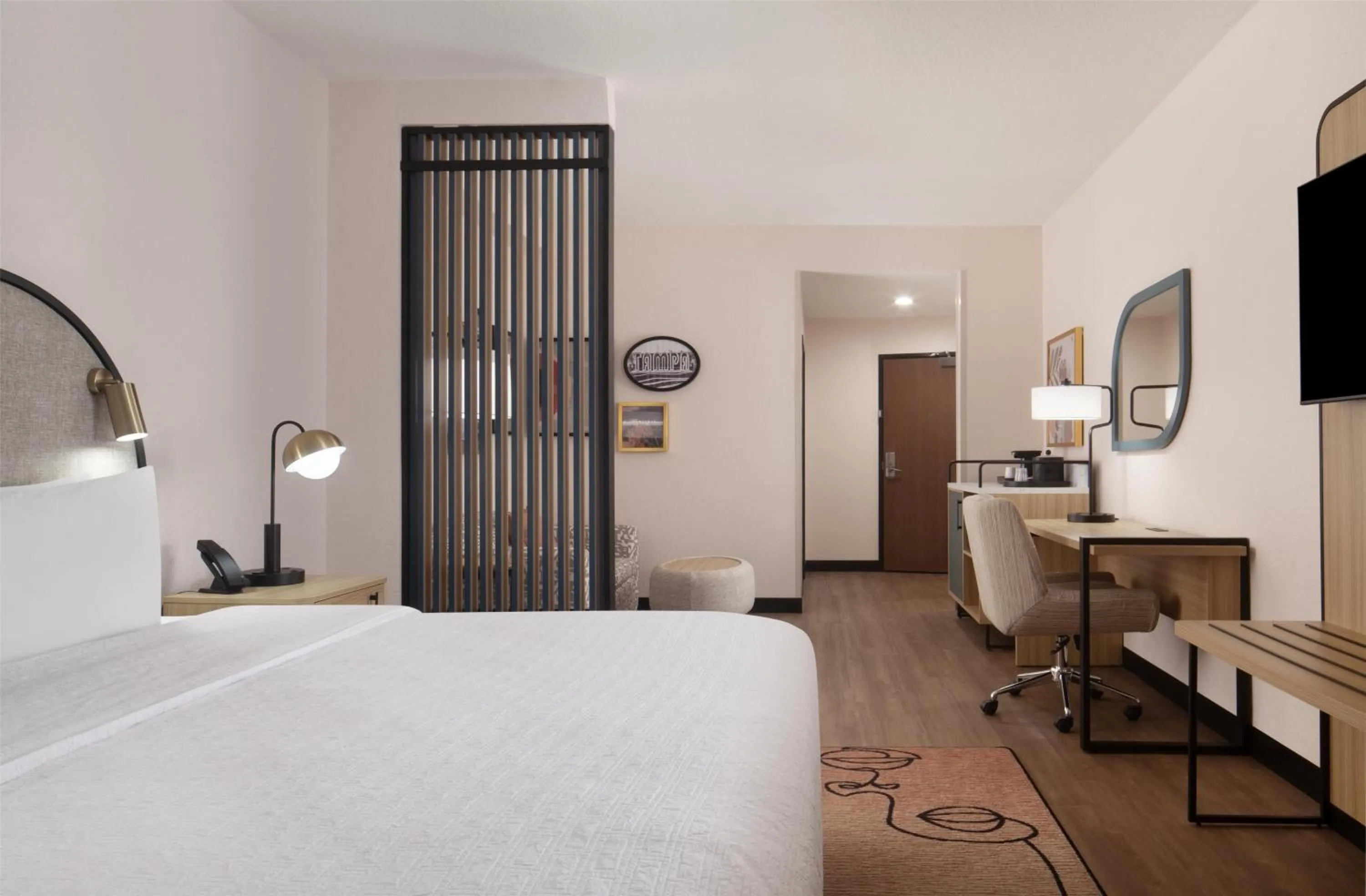 Bed in Hampton Inn by Hilton Tampa Fairgrounds Casino