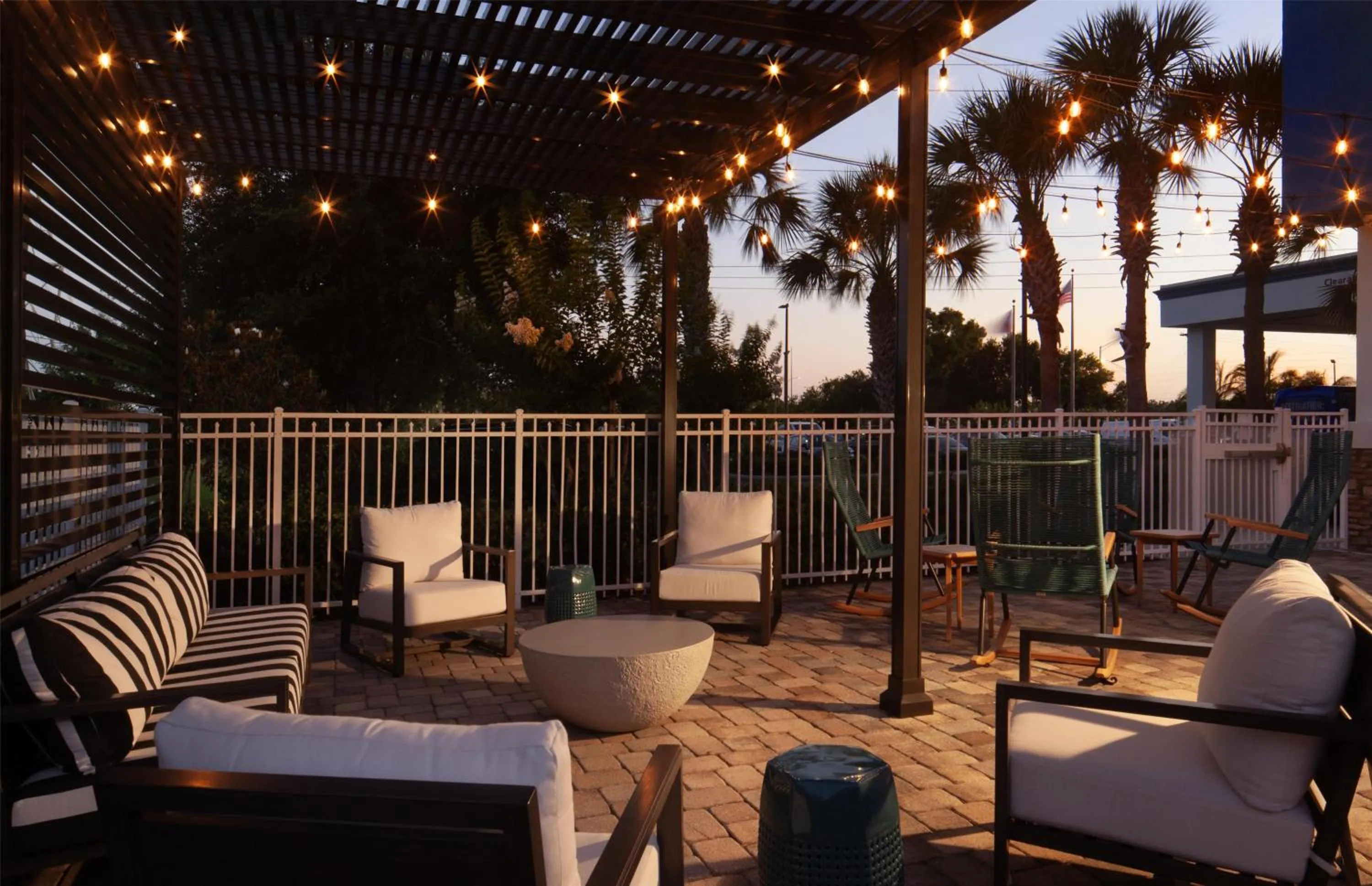 Patio in Hampton Inn by Hilton Tampa Fairgrounds Casino