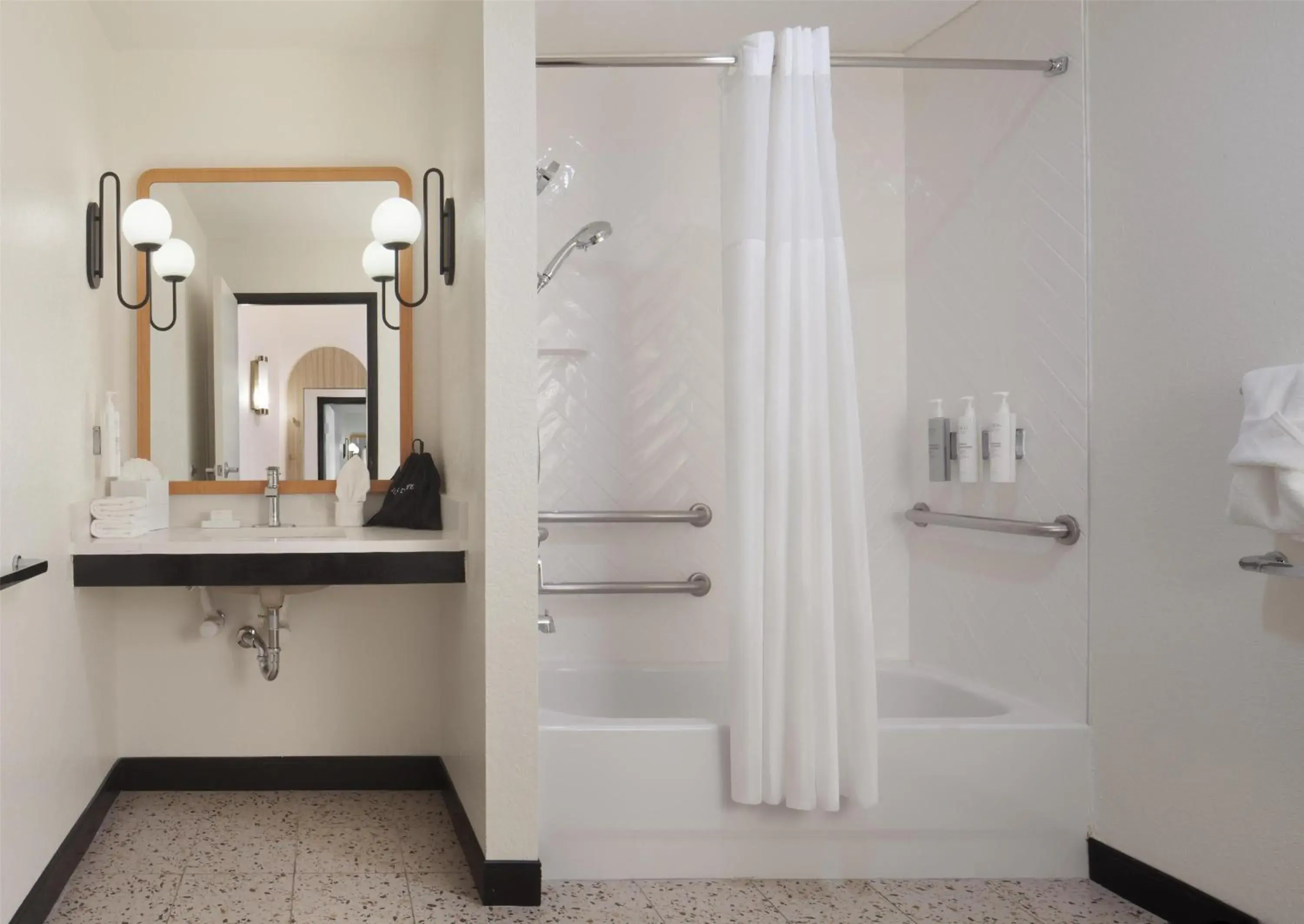 Bathroom in Hampton Inn by Hilton Tampa Fairgrounds Casino Bathroom in Hampton Inn by Hilton Tampa Fairgrounds Casino