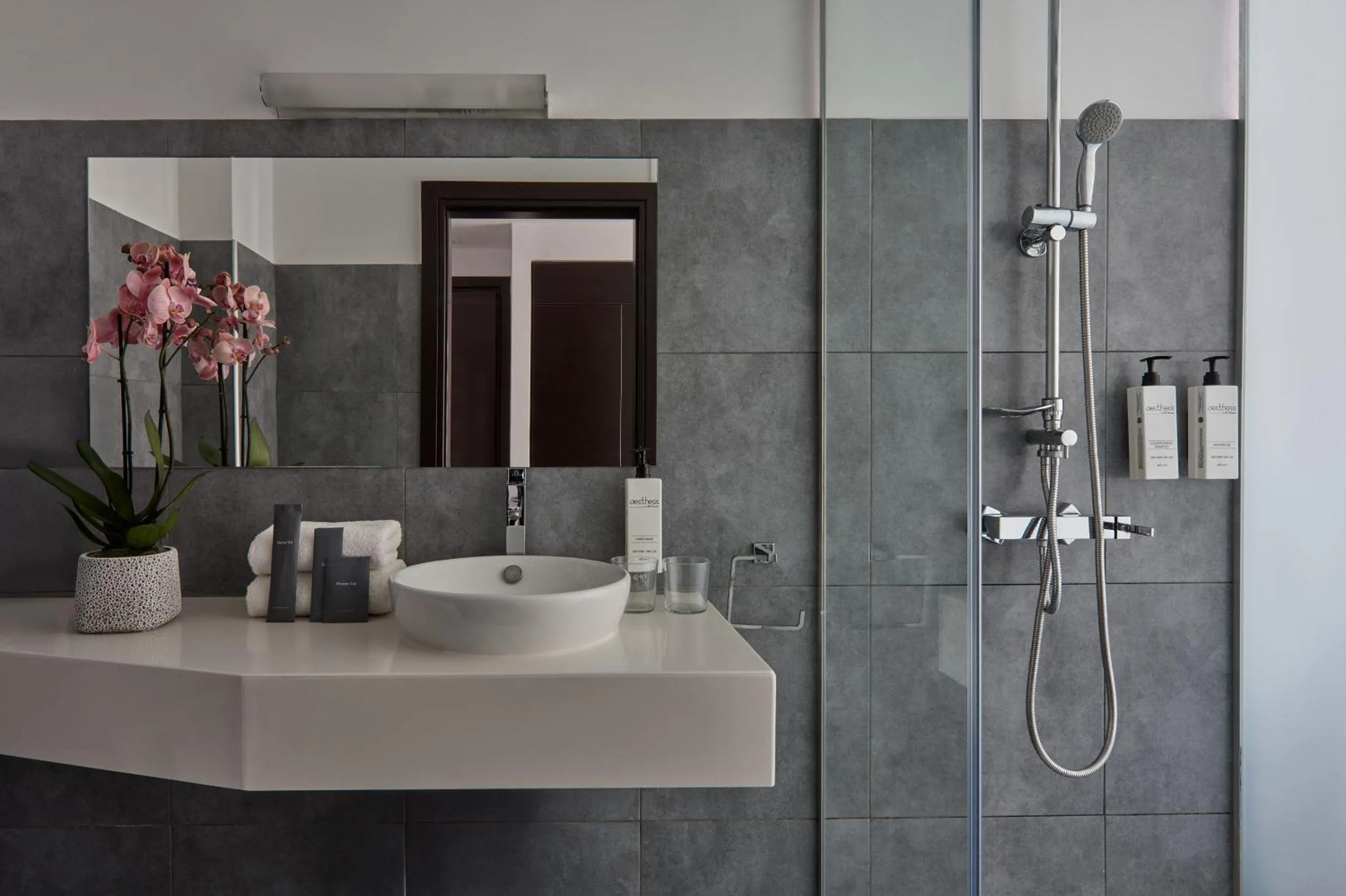 Shower in Breeze Boutique Athens by Prima Hotels