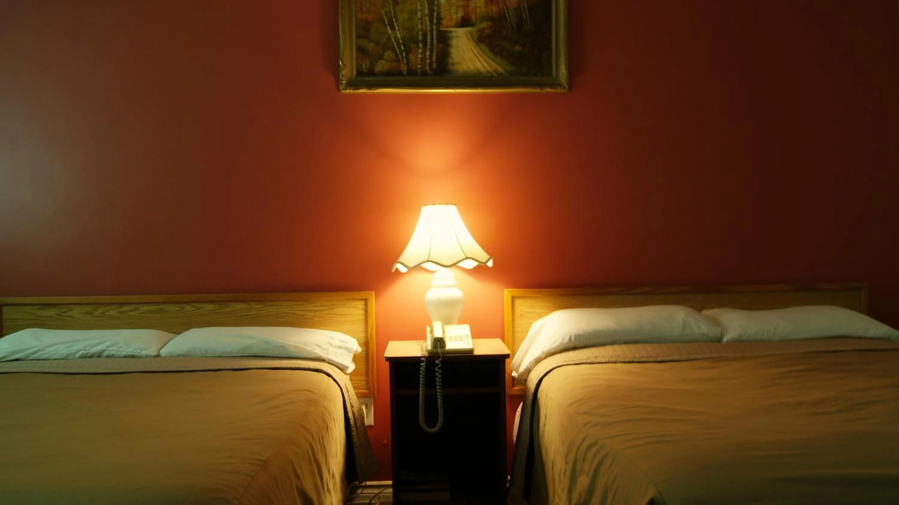 Bed in Blue Jay Motel