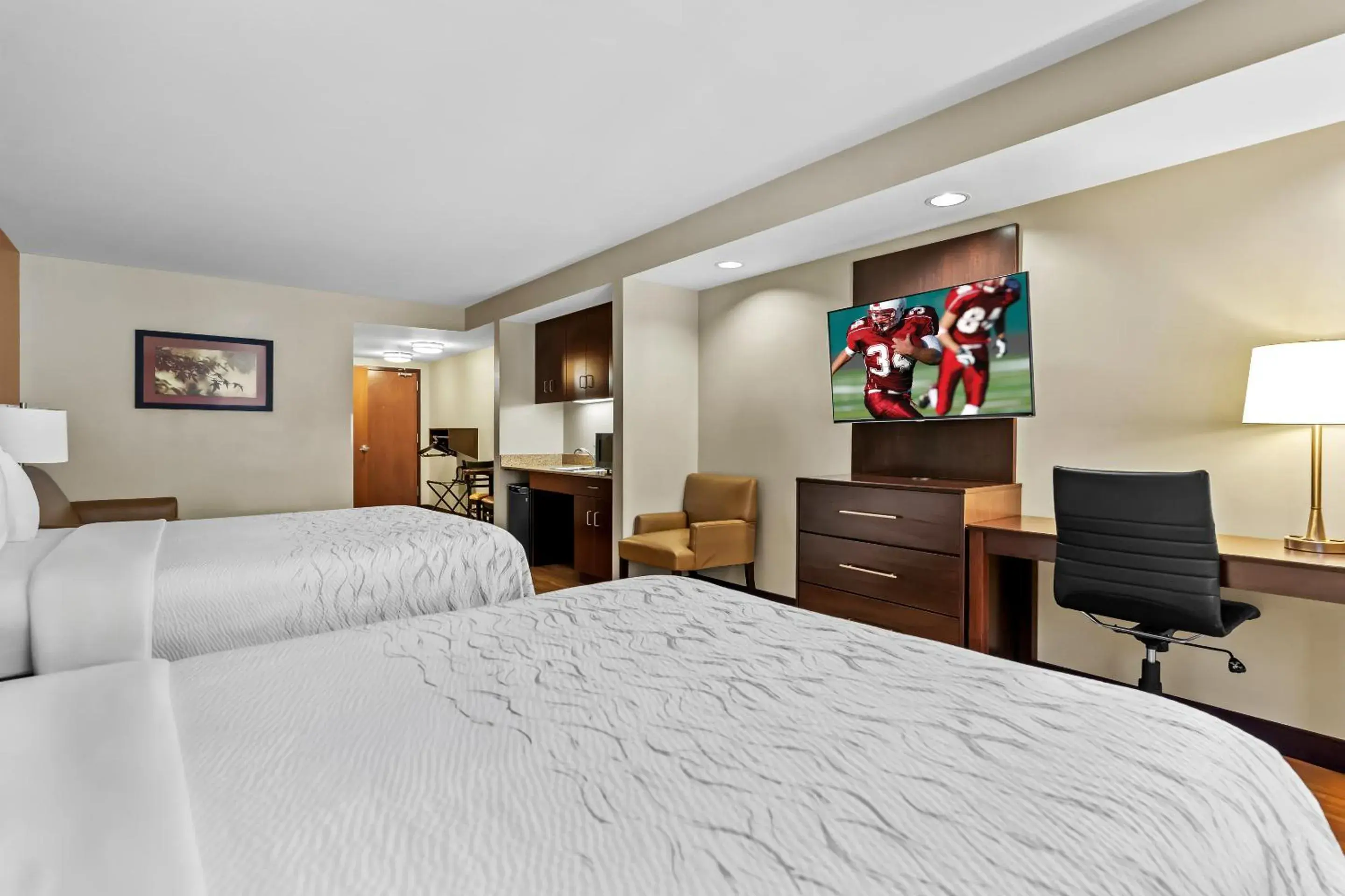 Suite with Two Queen Beds with Kitchenette Third Floor Smoke Free in Red Roof Inn PLUS+ & Suites Malone Suite with Two Queen Beds with Kitchenette Third Floor Smoke Free in Red Roof Inn PLUS+ & Suites Malone