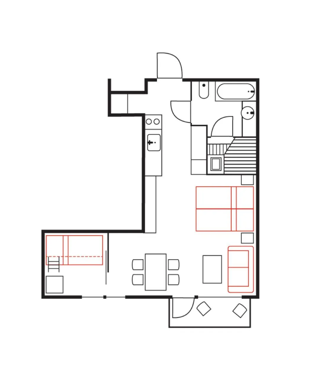 Floor plan in Ski-Inn RukaVillage