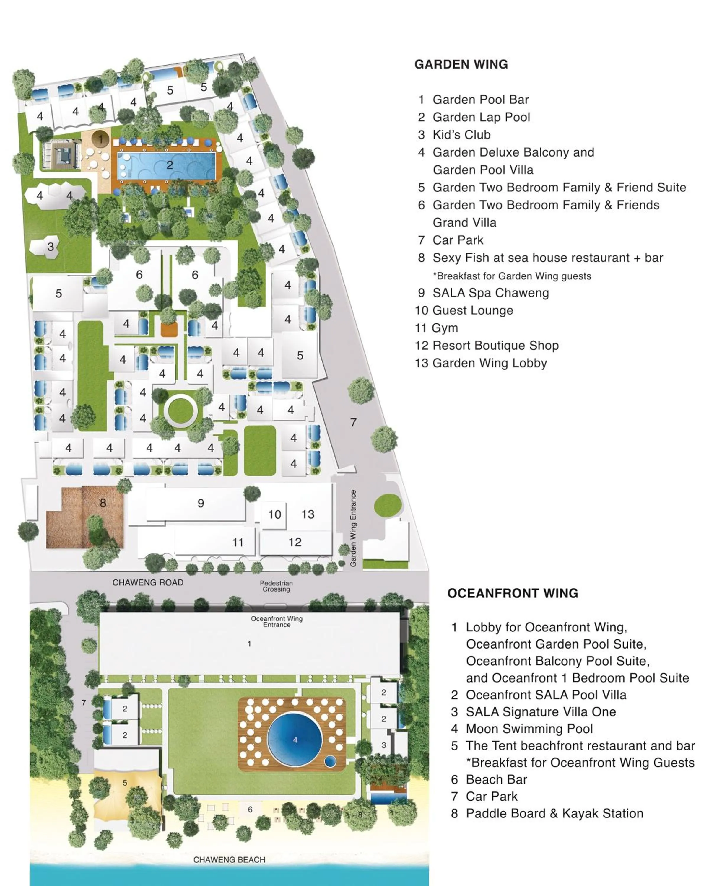 Floor plan in SALA Samui Chaweng Beach Resort