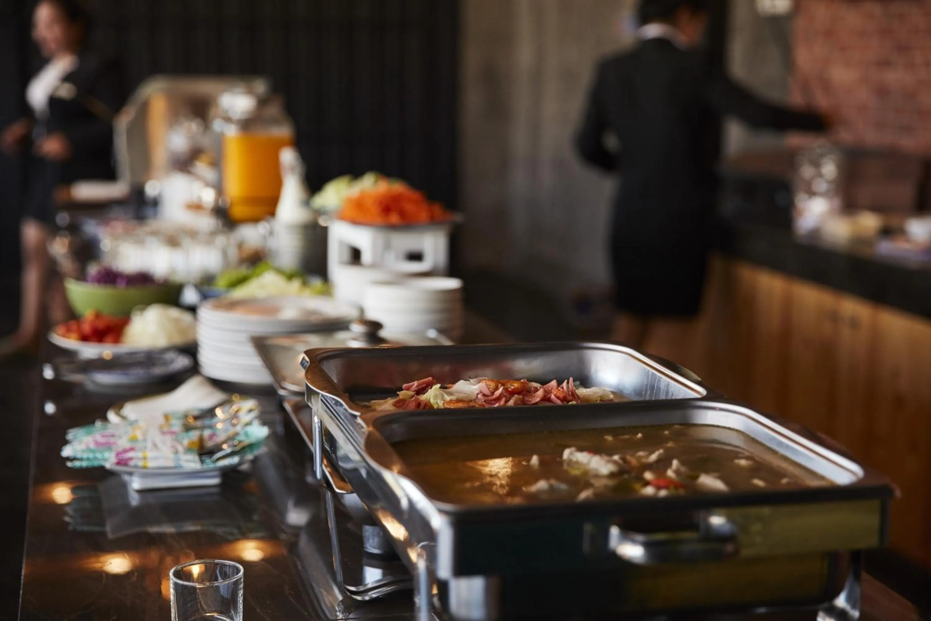 Asian breakfast in The Sun resort Ratchaburi