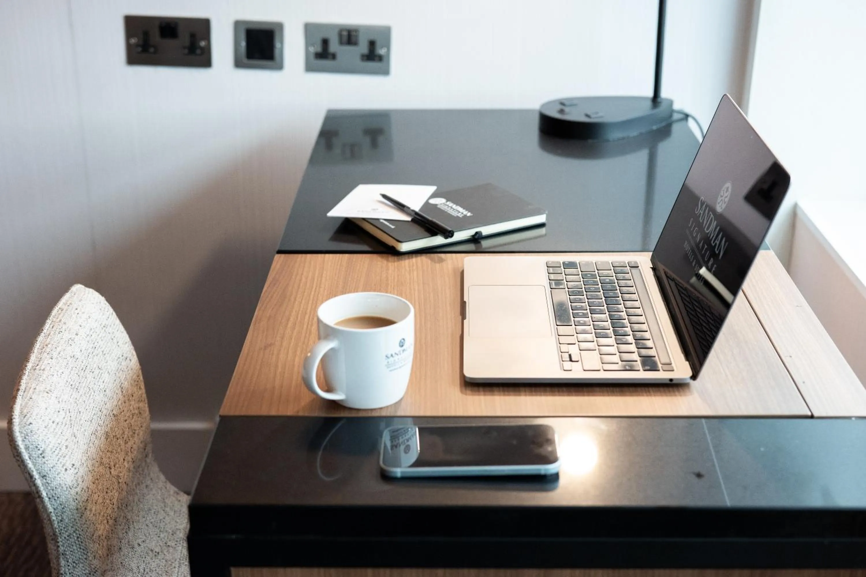 Seating area in Sandman Signature Newcastle Hotel