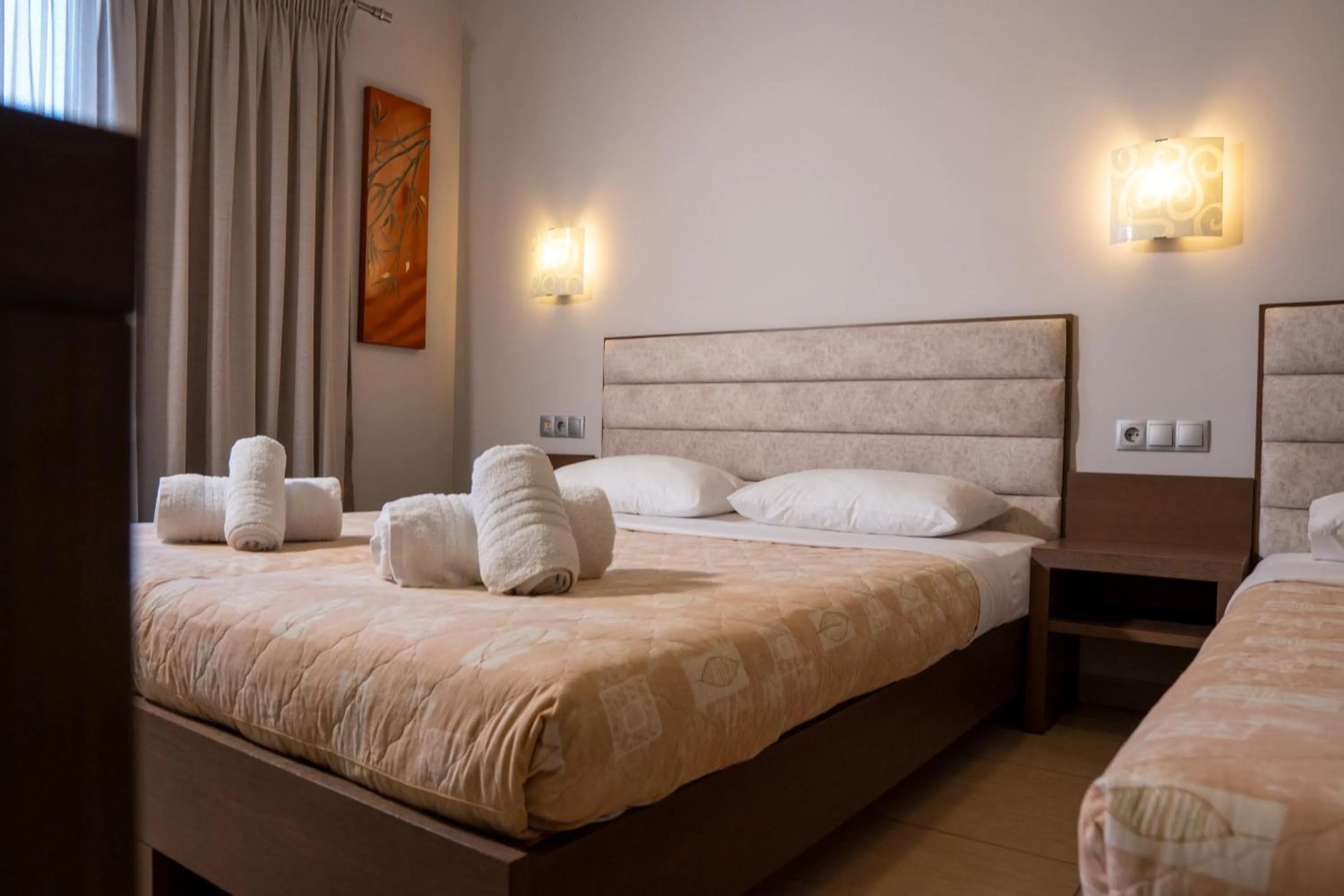 Bed in Hotel Epavlis Eleftheriadi