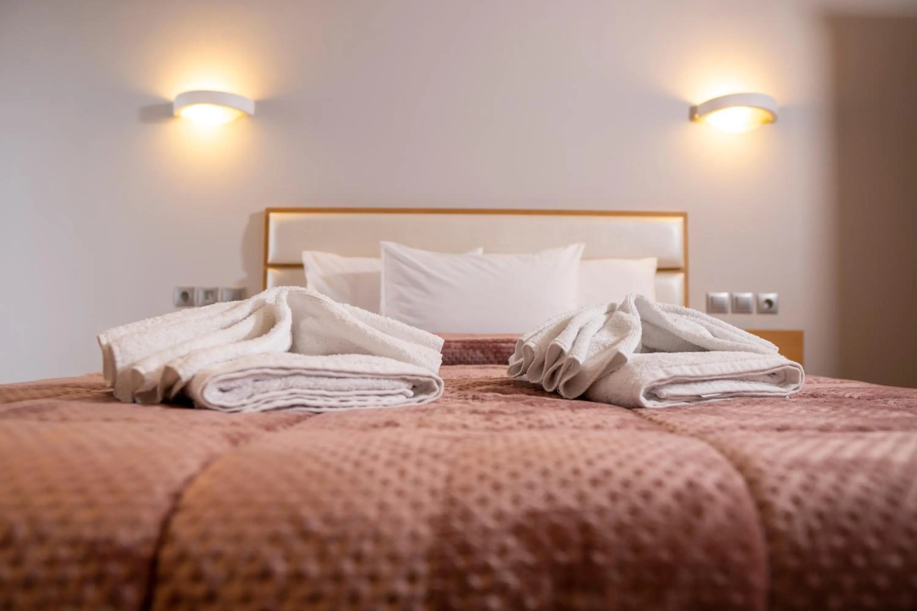 Bed in Hotel Epavlis Eleftheriadi