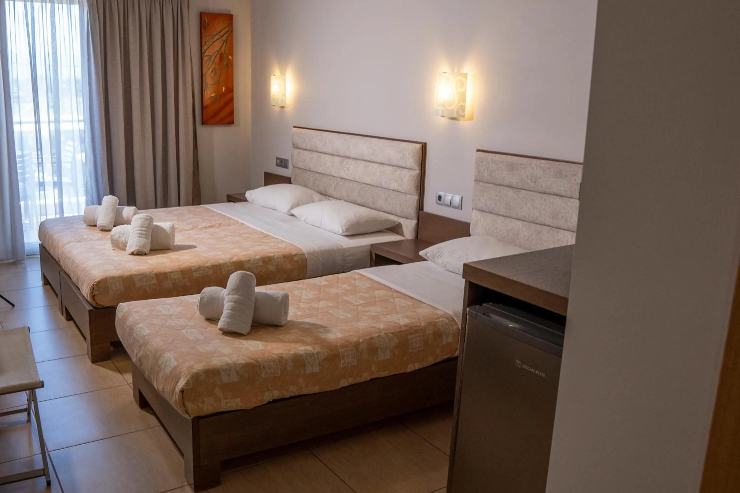 Bed in Hotel Epavlis Eleftheriadi