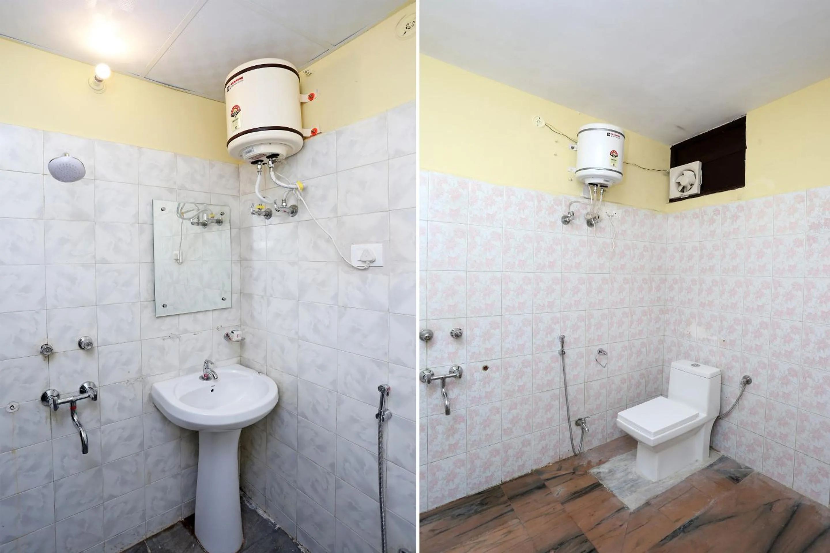 Bathroom in Hotel O Greenview Near Munshi Pulia Metro Station