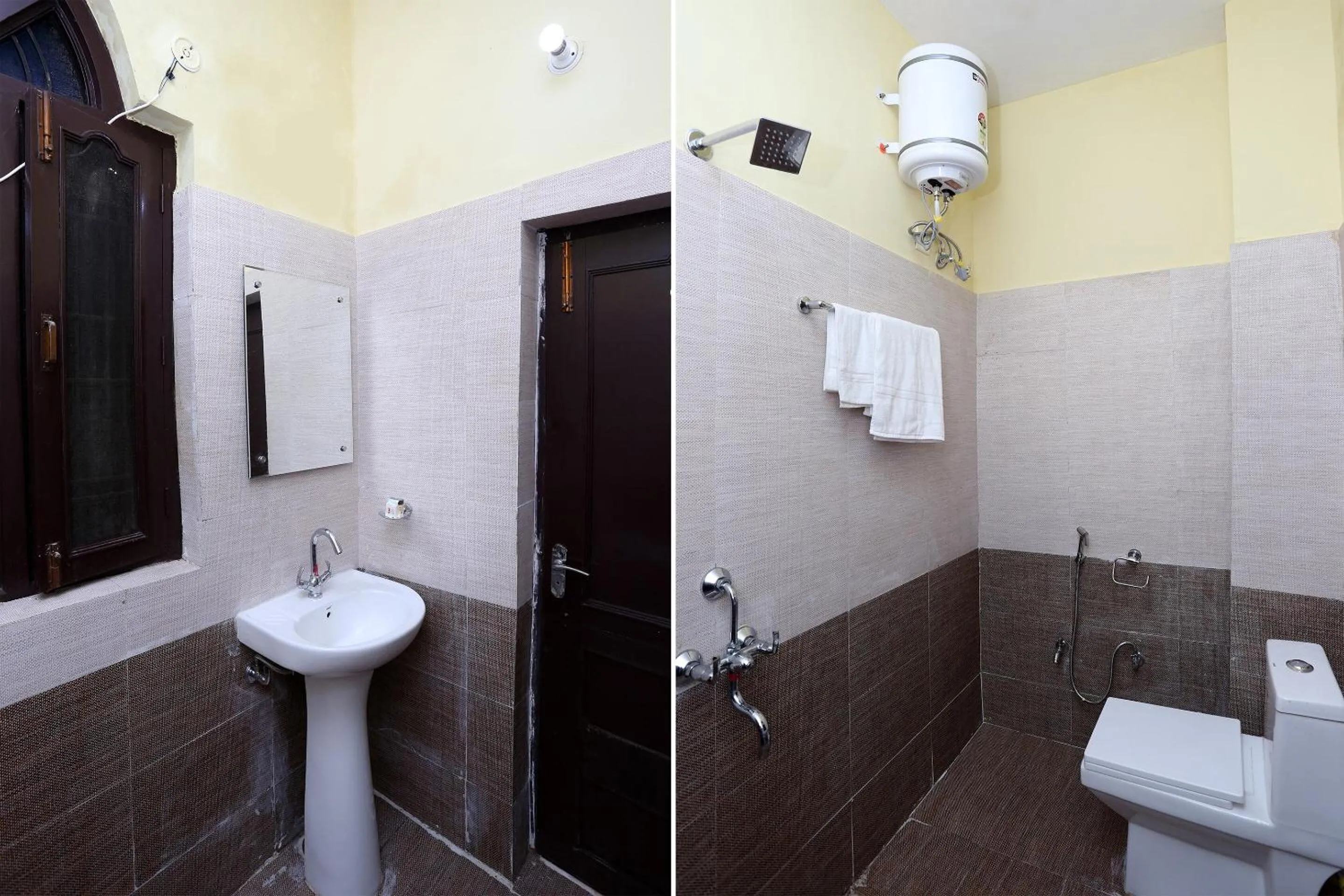 Bathroom in Hotel O Greenview Near Munshi Pulia Metro Station