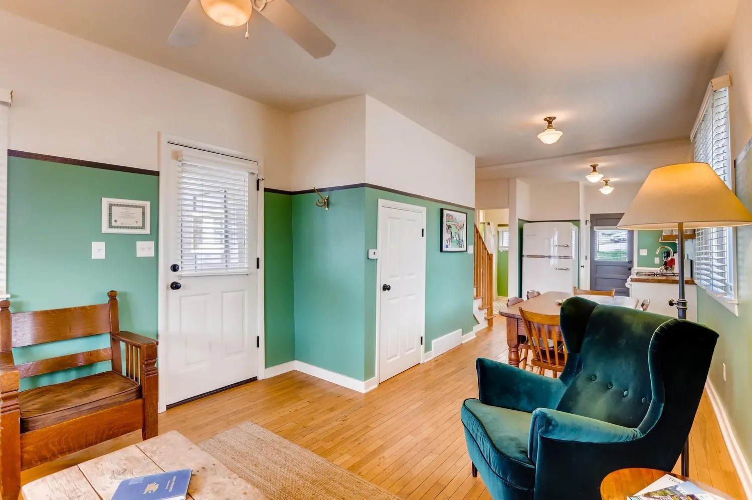 Seating area in Colorado Chautauqua Cottages