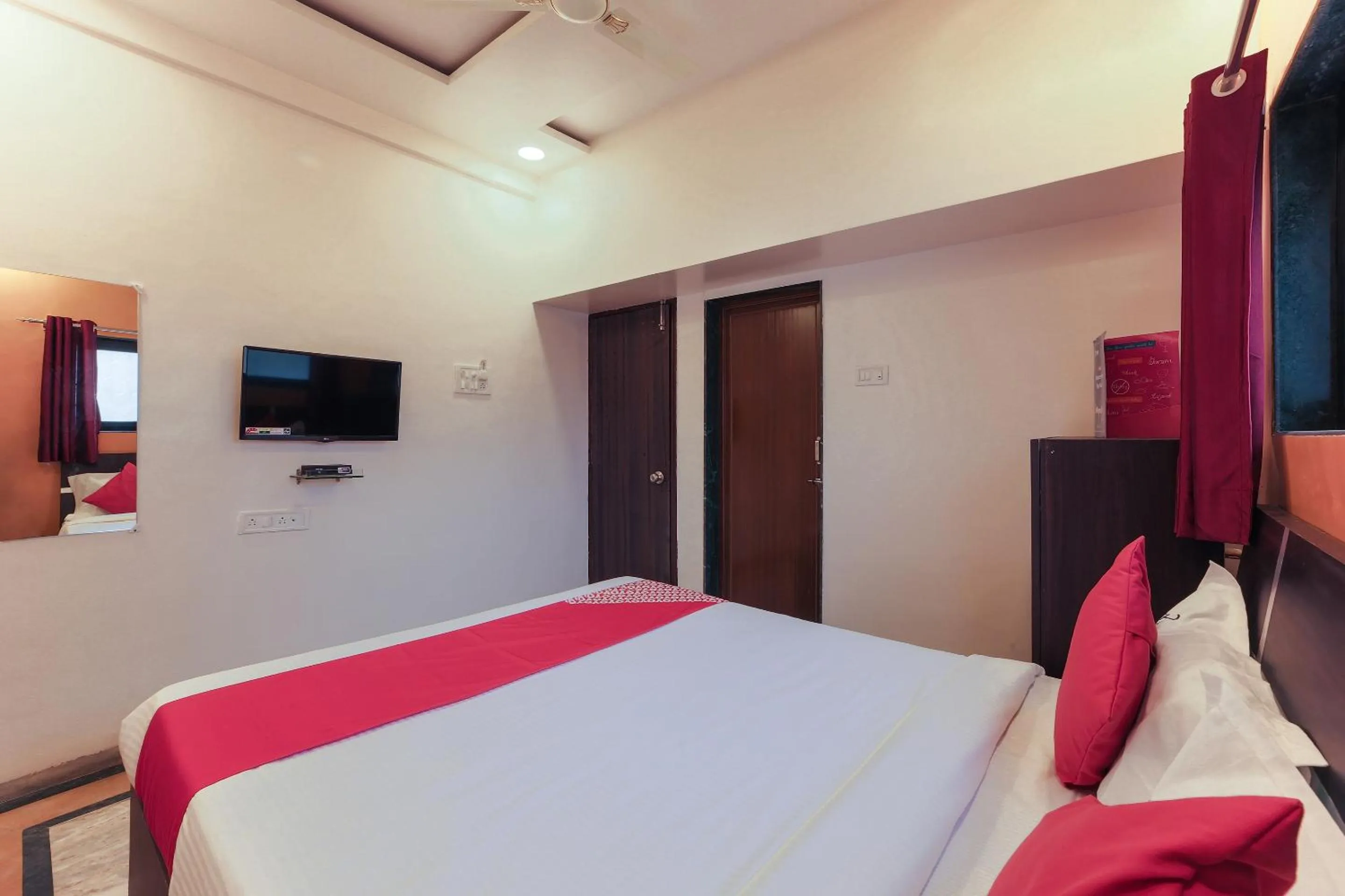 Bedroom, Bed in Hotel O The Orchid Guest House Near khadki Bazaar