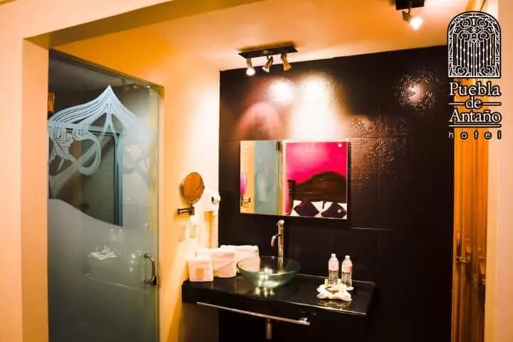 Shower in Hotel Puebla de Antaño