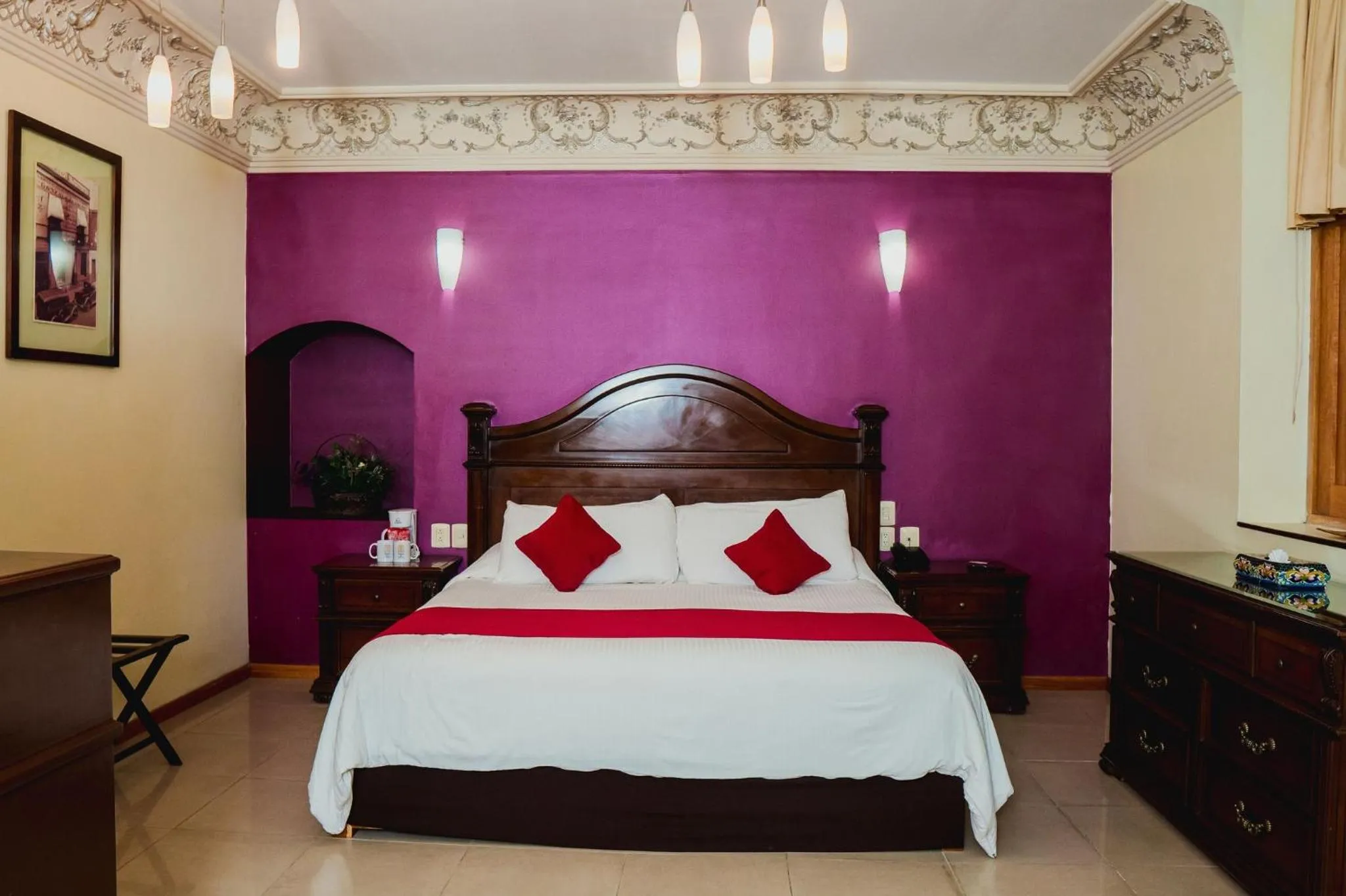 Bed in Hotel Puebla de Antaño