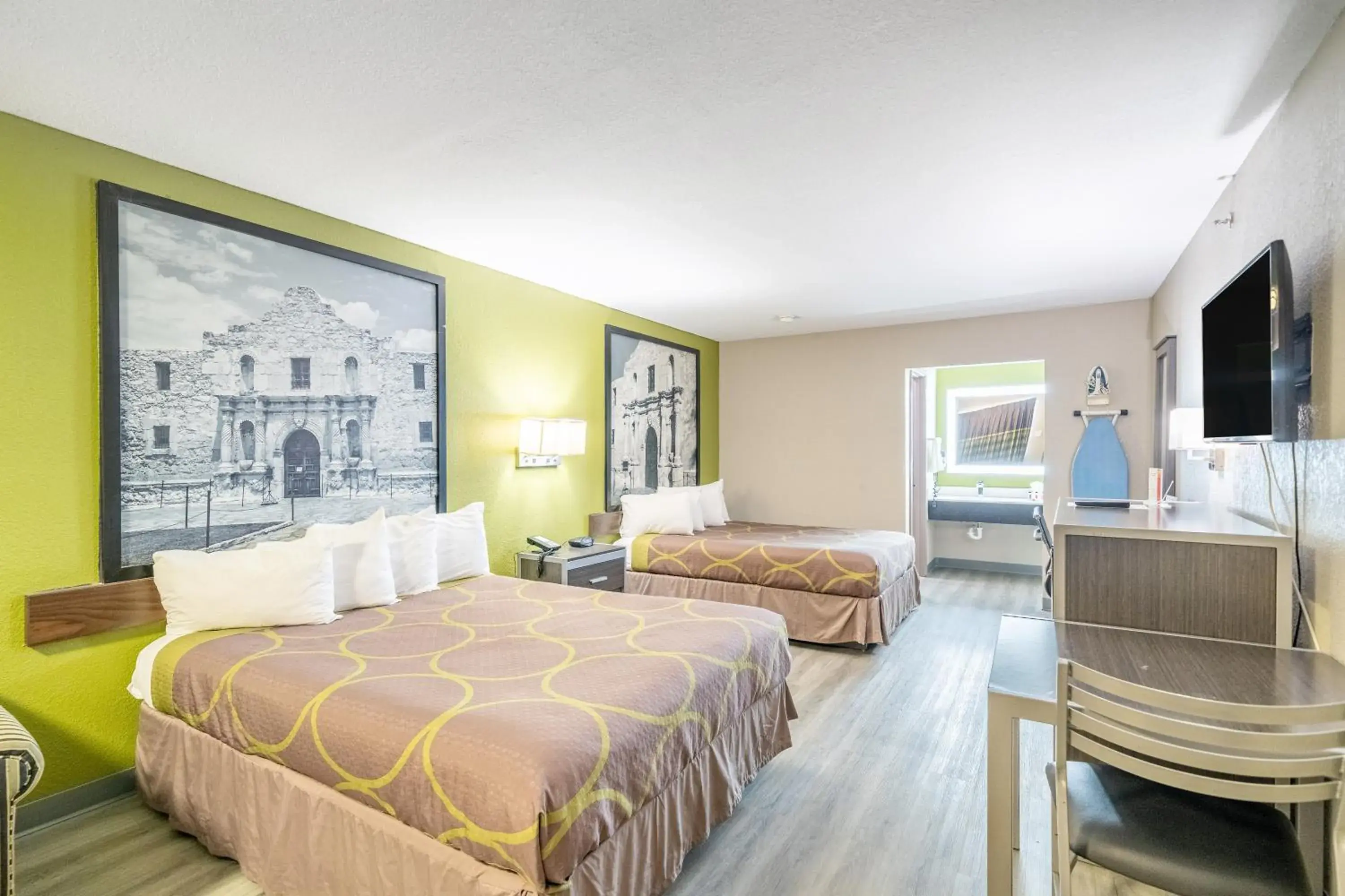 Queen Studio Suite with Two Queen Beds - Non-Smoking in Super 8 by Wyndham San Antonio/Riverwalk Area Queen Studio Suite with Two Queen Beds - Non-Smoking in Super 8 by Wyndham San Antonio/Riverwalk Area