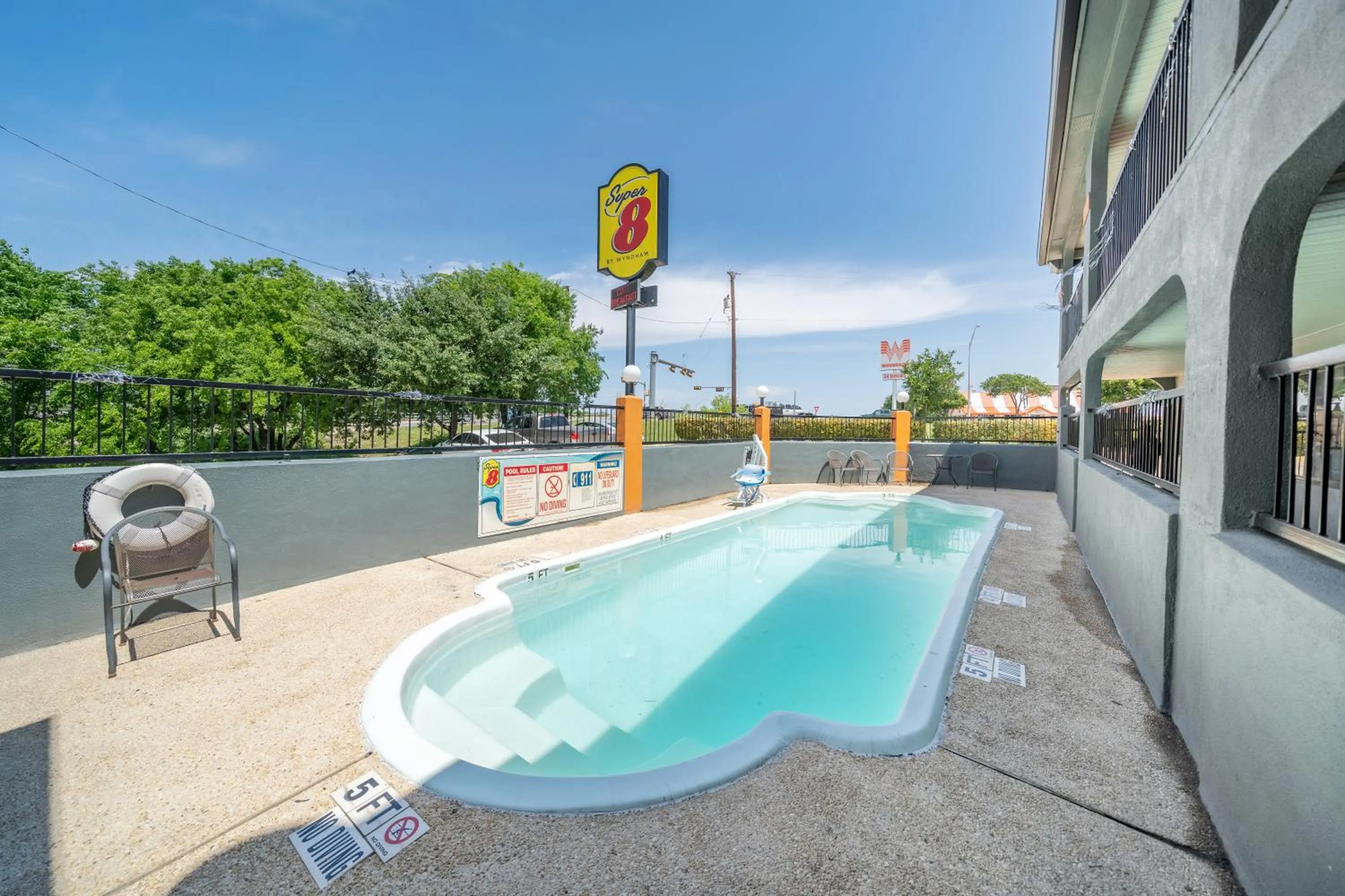 Swimming pool in Super 8 by Wyndham San Antonio/Riverwalk Area