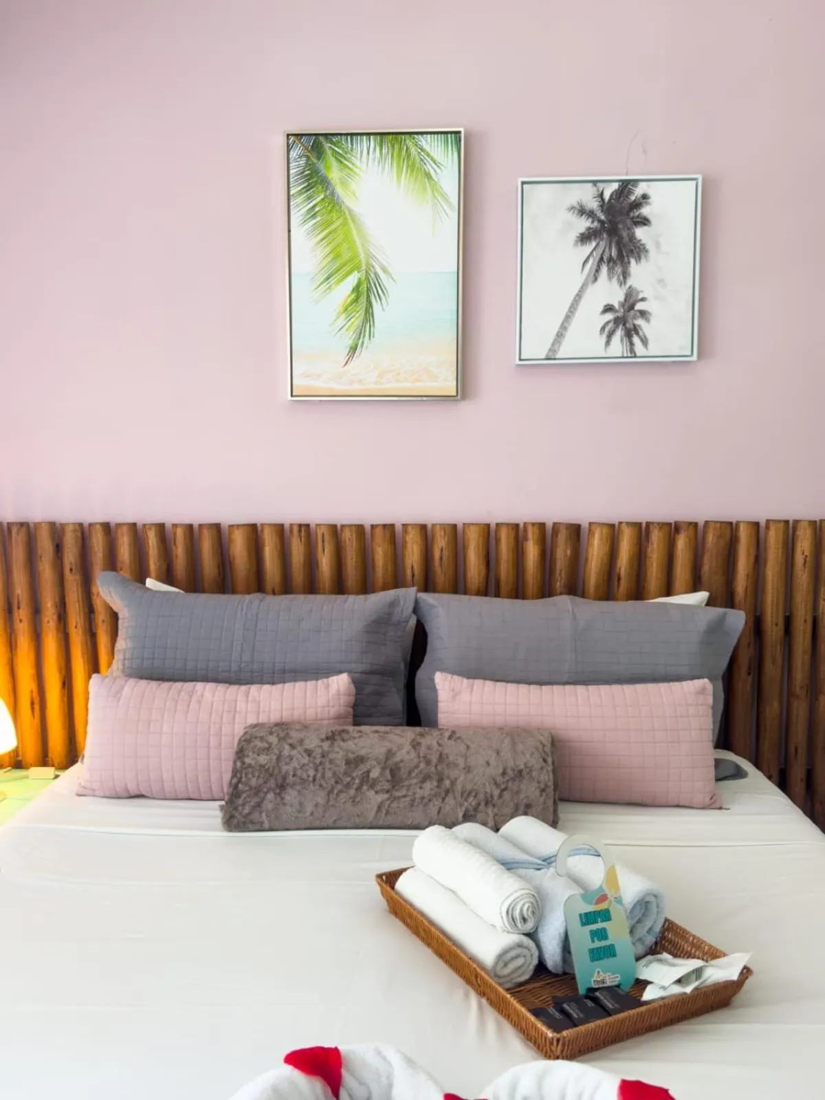 Bed in Pousada Meraki Beach