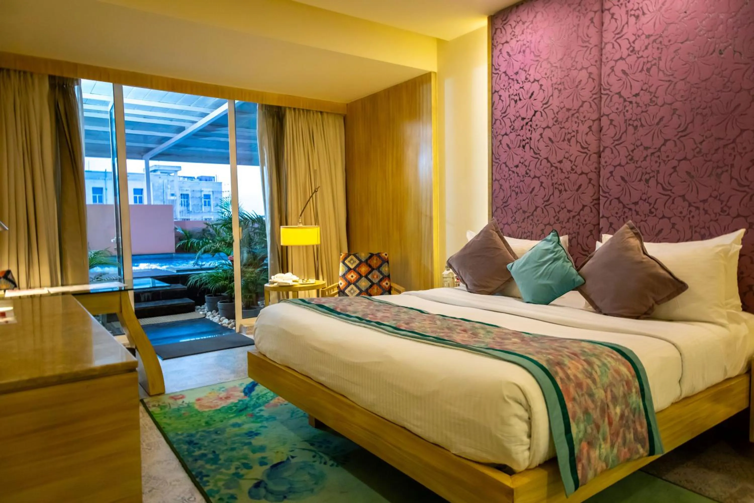 View (from property/room), Bed in Hotel Royal Orchid Jaipur, Tonk Road