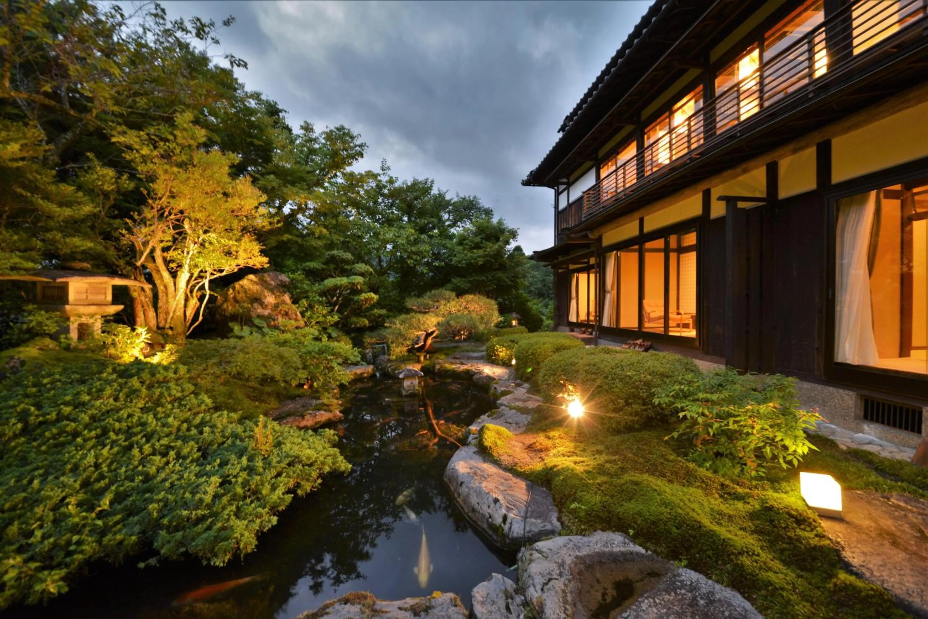 Garden in Japanese Ryokan Seryo