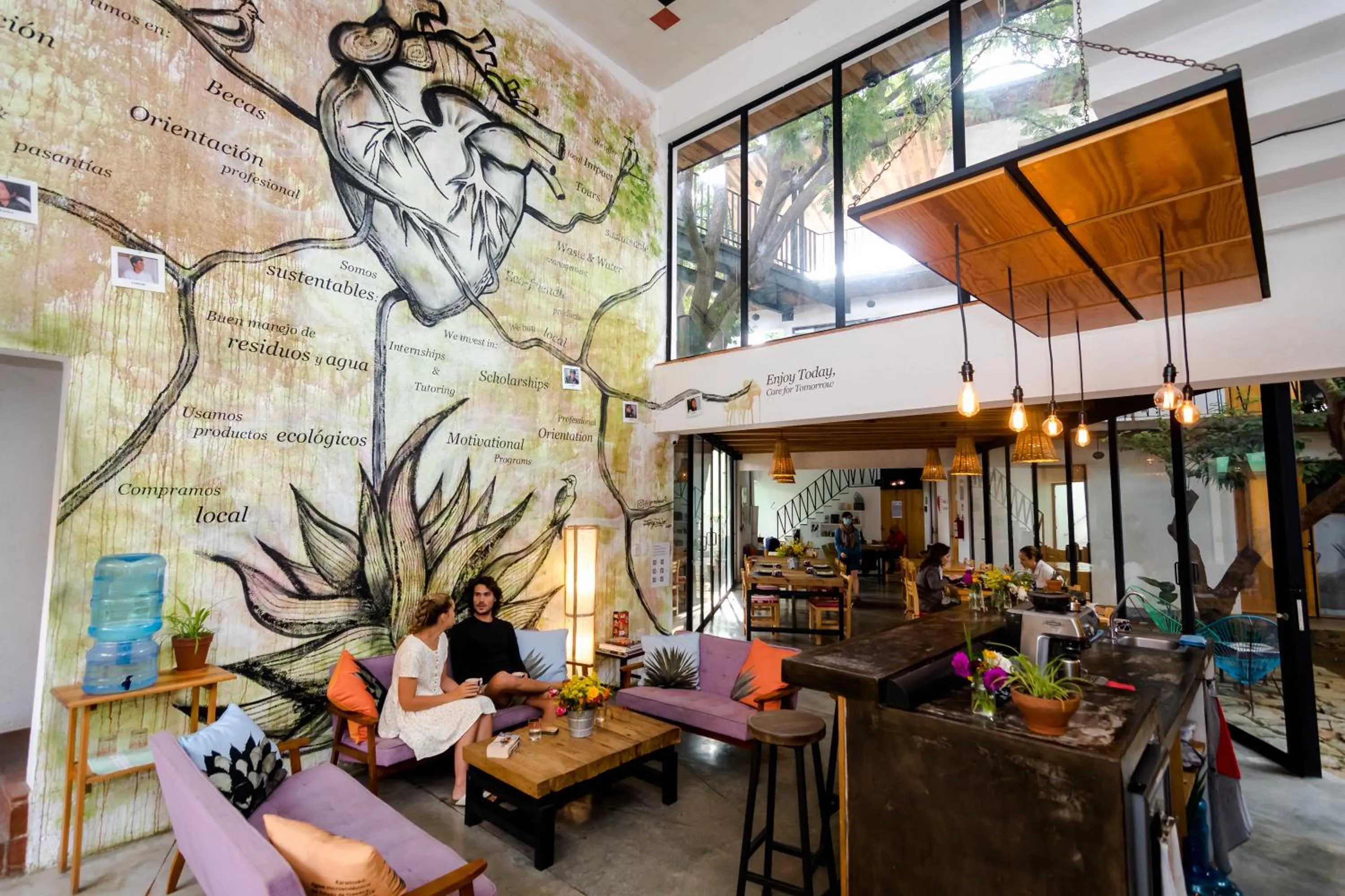 Lounge or bar in Hotel con Corazón Oaxaca