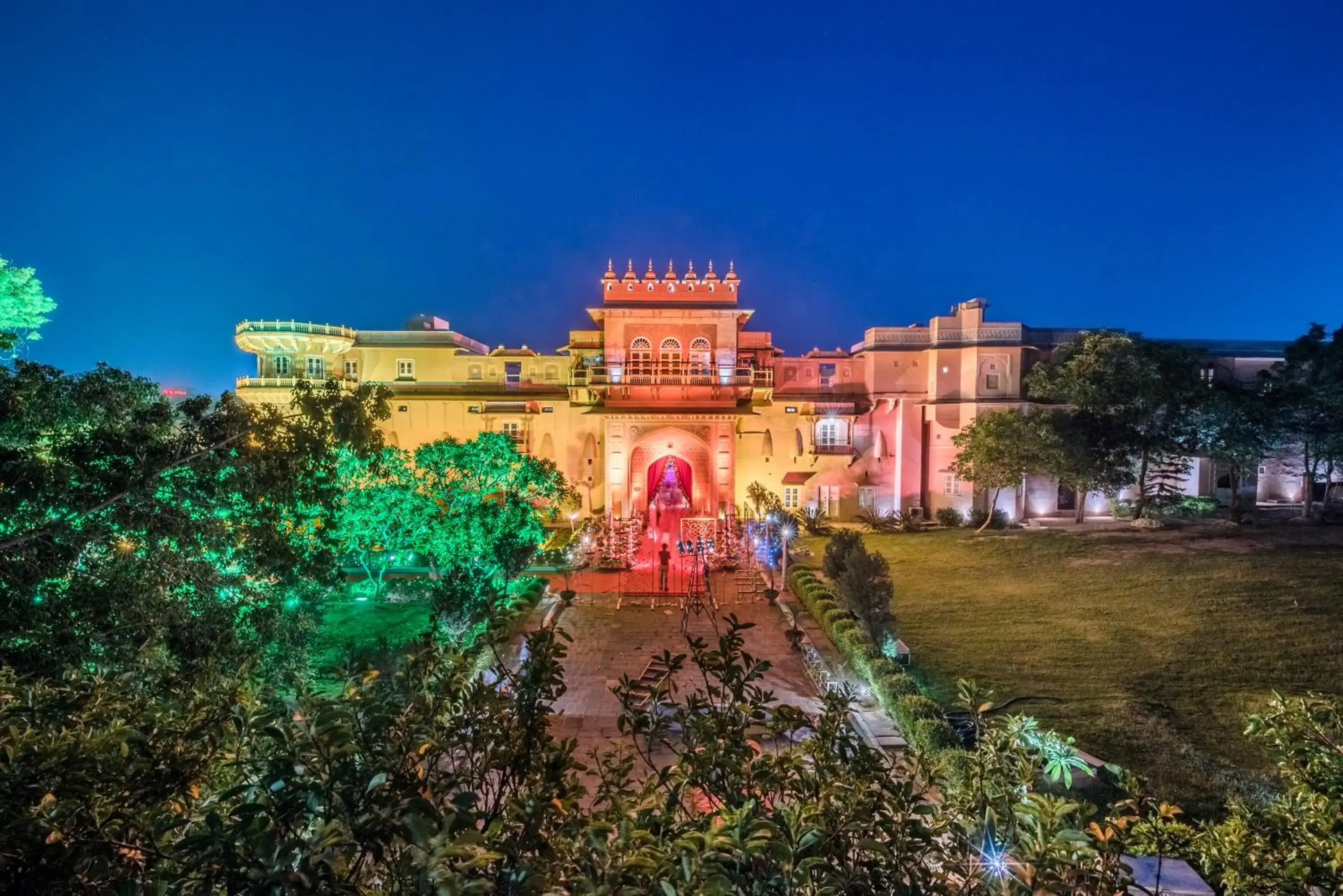 Facade/entrance in Chomu Palace Jaipur - A Heritage Hotel Facade/entrance in Chomu Palace Jaipur - A Heritage Hotel