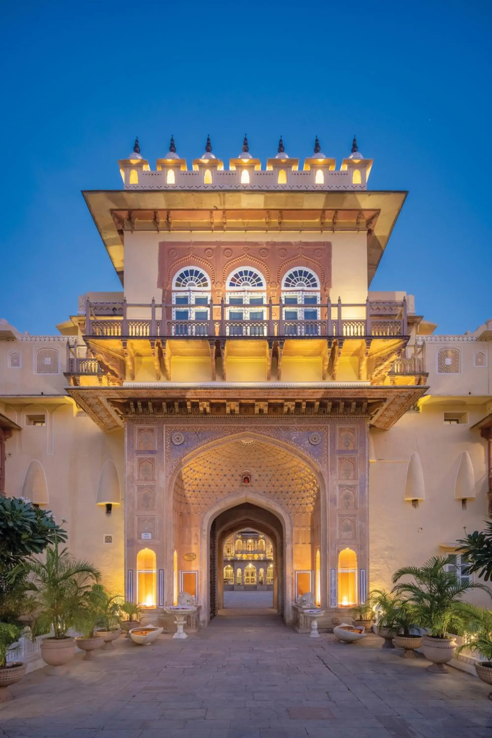 Facade/entrance in Chomu Palace Jaipur - A Heritage Hotel Facade/entrance in Chomu Palace Jaipur - A Heritage Hotel