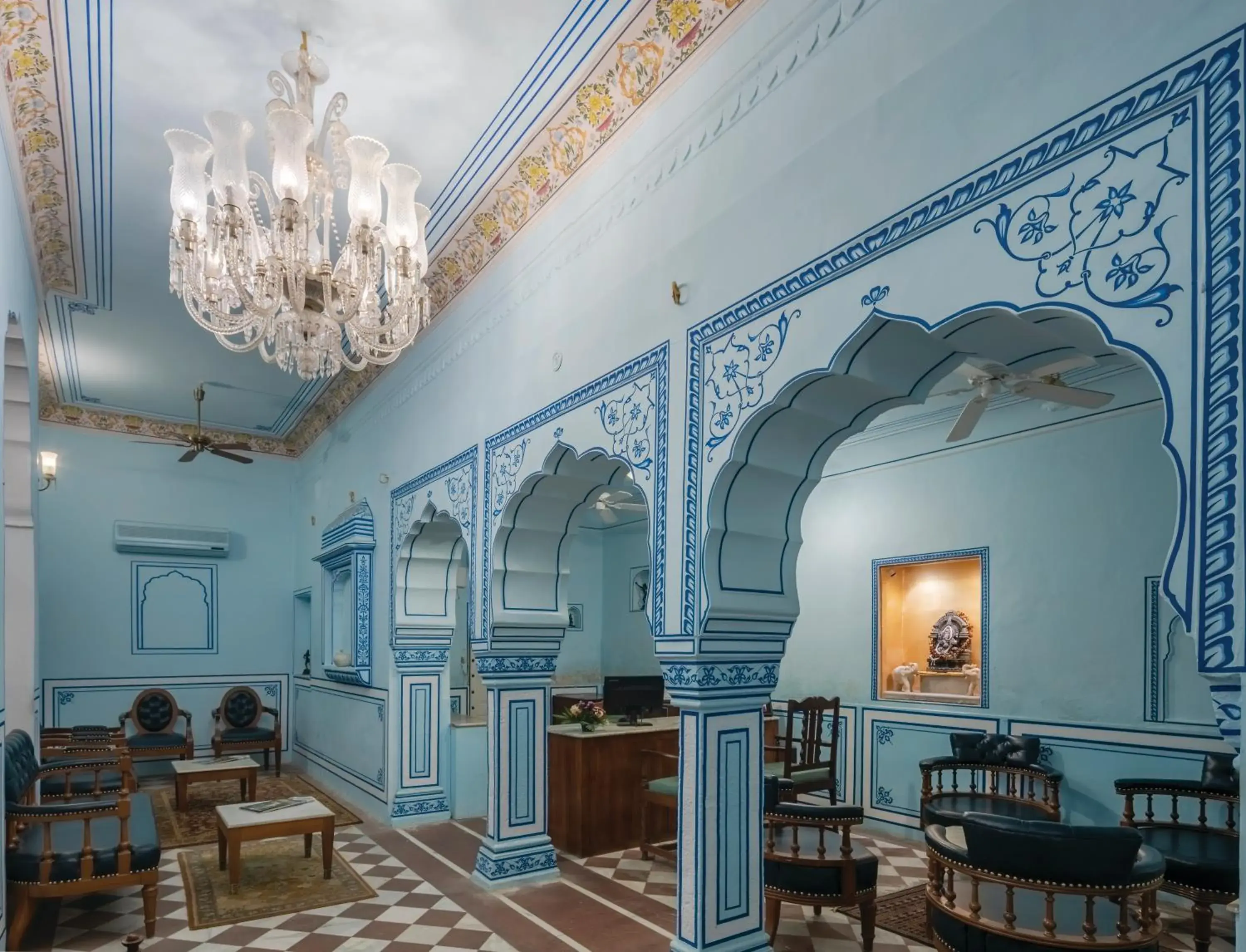 Facade/entrance in Chomu Palace Jaipur - A Heritage Hotel Facade/entrance in Chomu Palace Jaipur - A Heritage Hotel