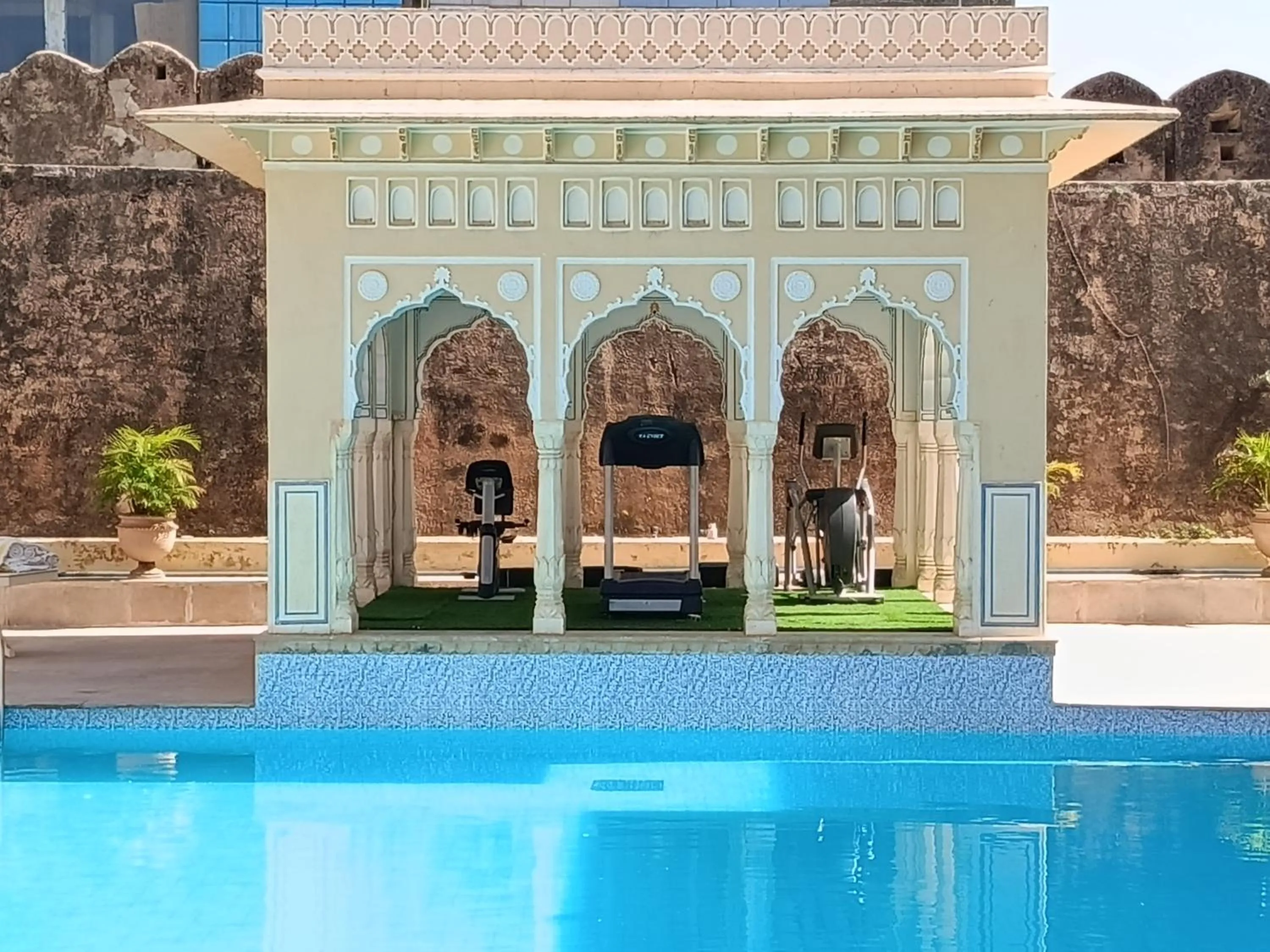 Swimming pool in Chomu Palace Jaipur - A Heritage Hotel