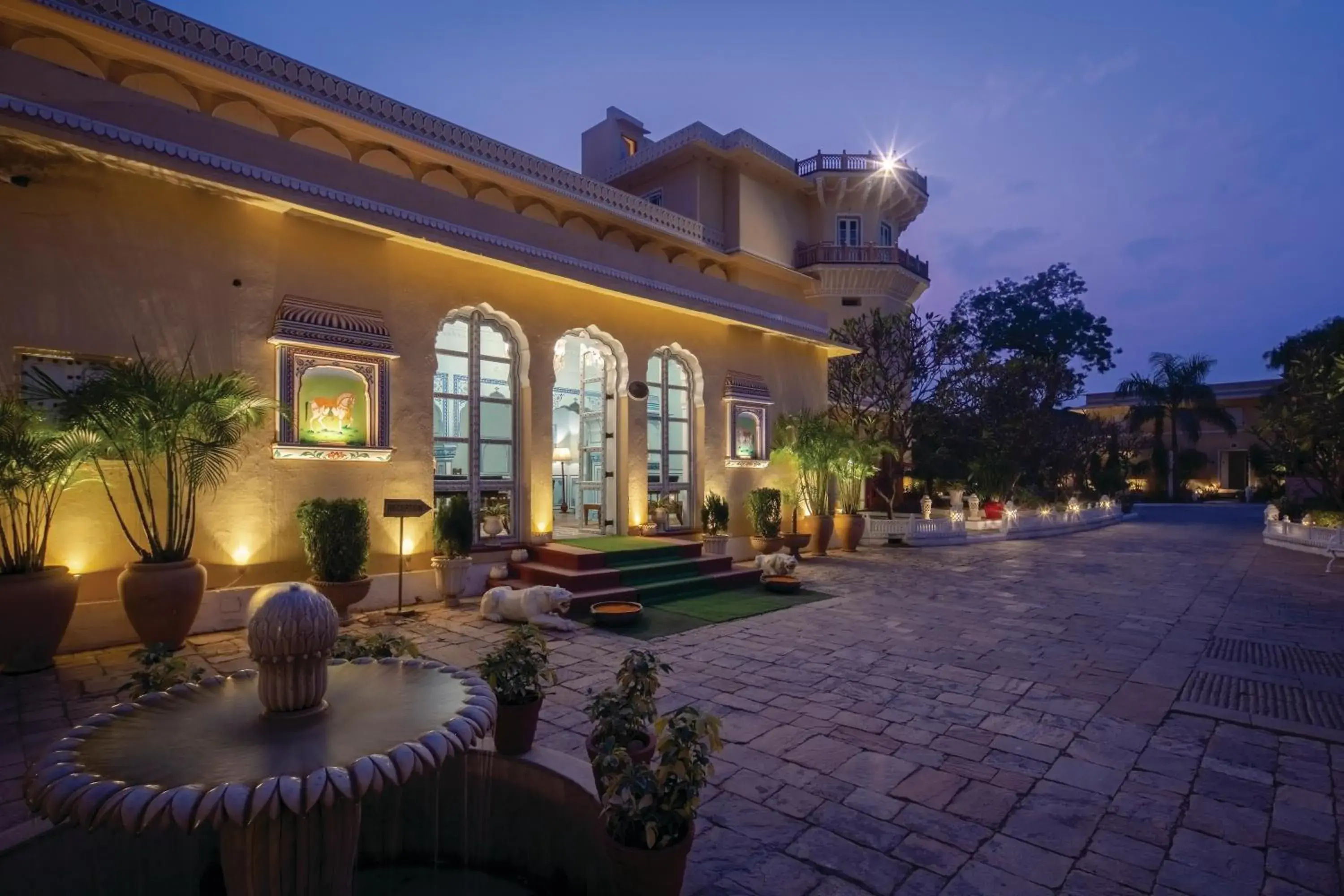 Facade/entrance in Chomu Palace Jaipur - A Heritage Hotel Facade/entrance in Chomu Palace Jaipur - A Heritage Hotel