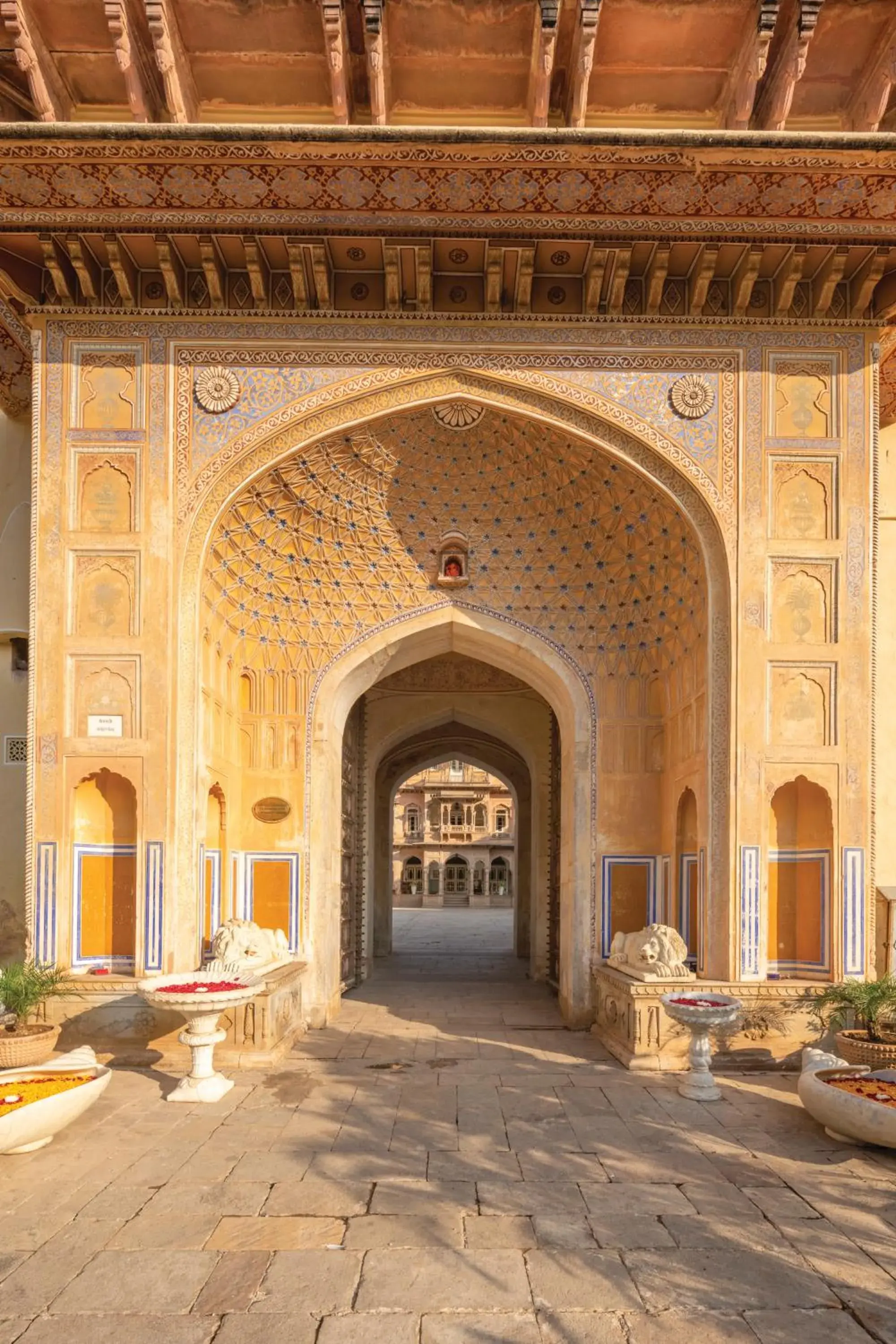 Facade/entrance in Chomu Palace Jaipur - A Heritage Hotel Facade/entrance in Chomu Palace Jaipur - A Heritage Hotel