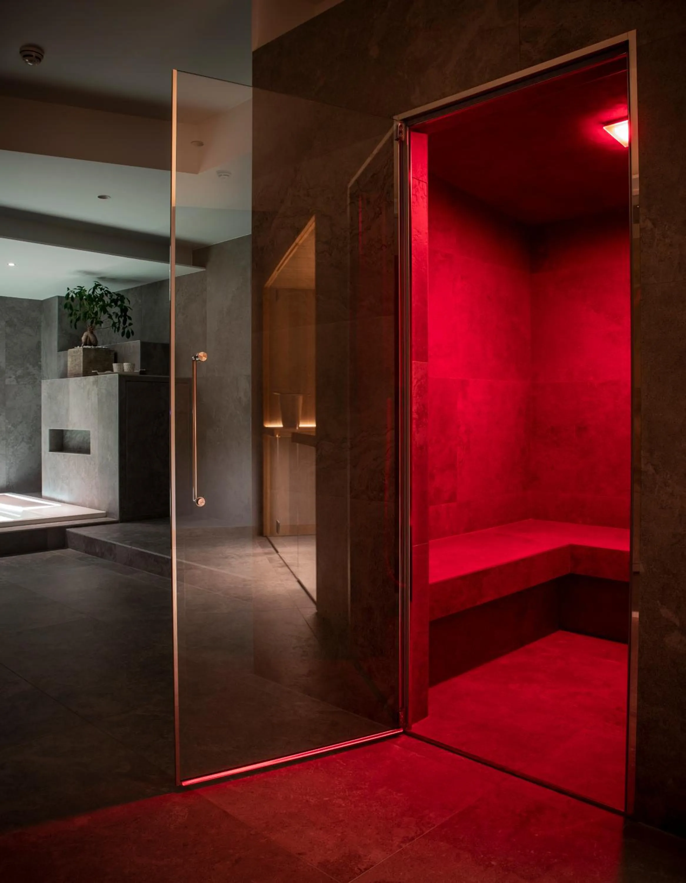 Steam room in Hotel Piuro