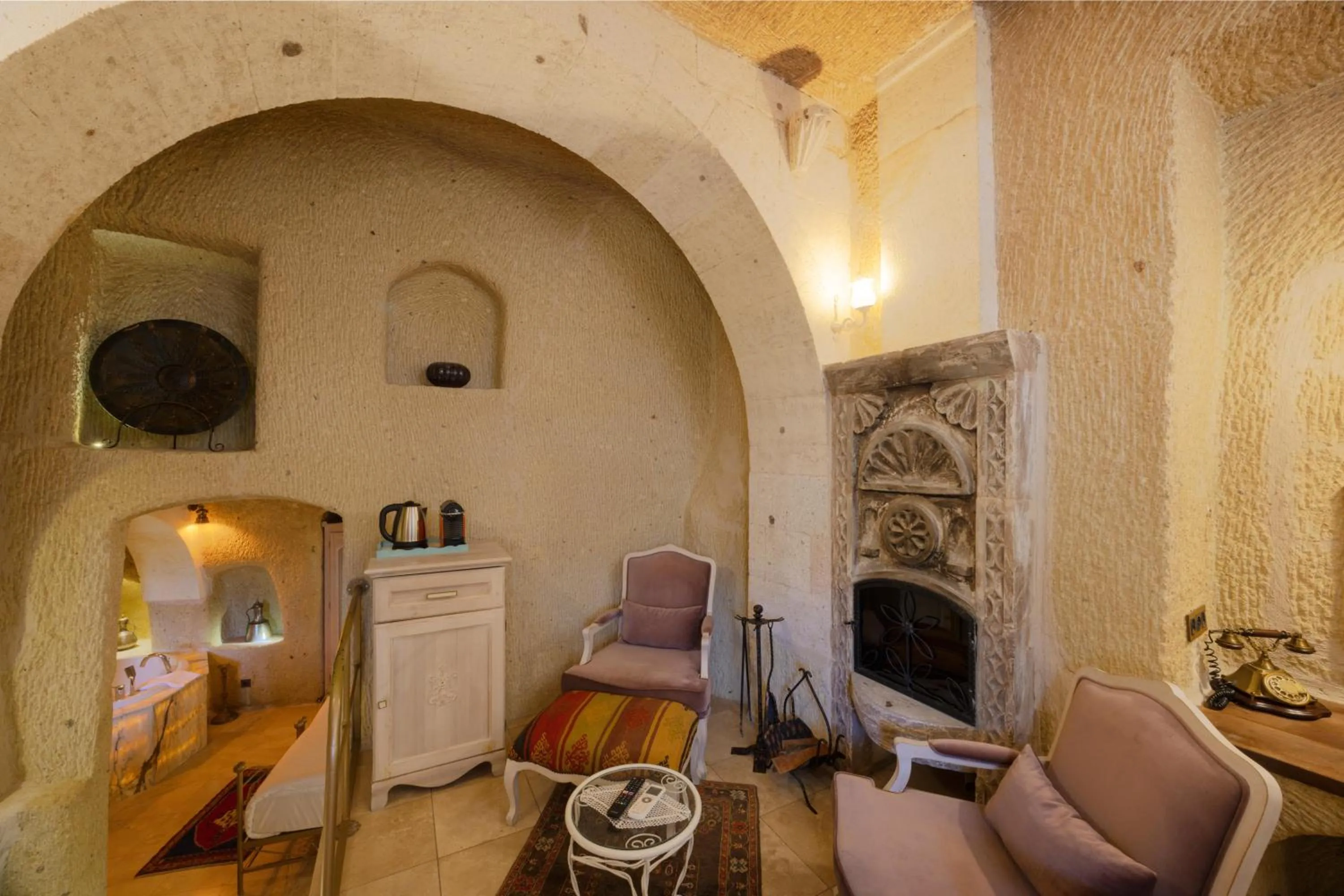 Lobby or reception in Tafoni Houses Cave Hotel