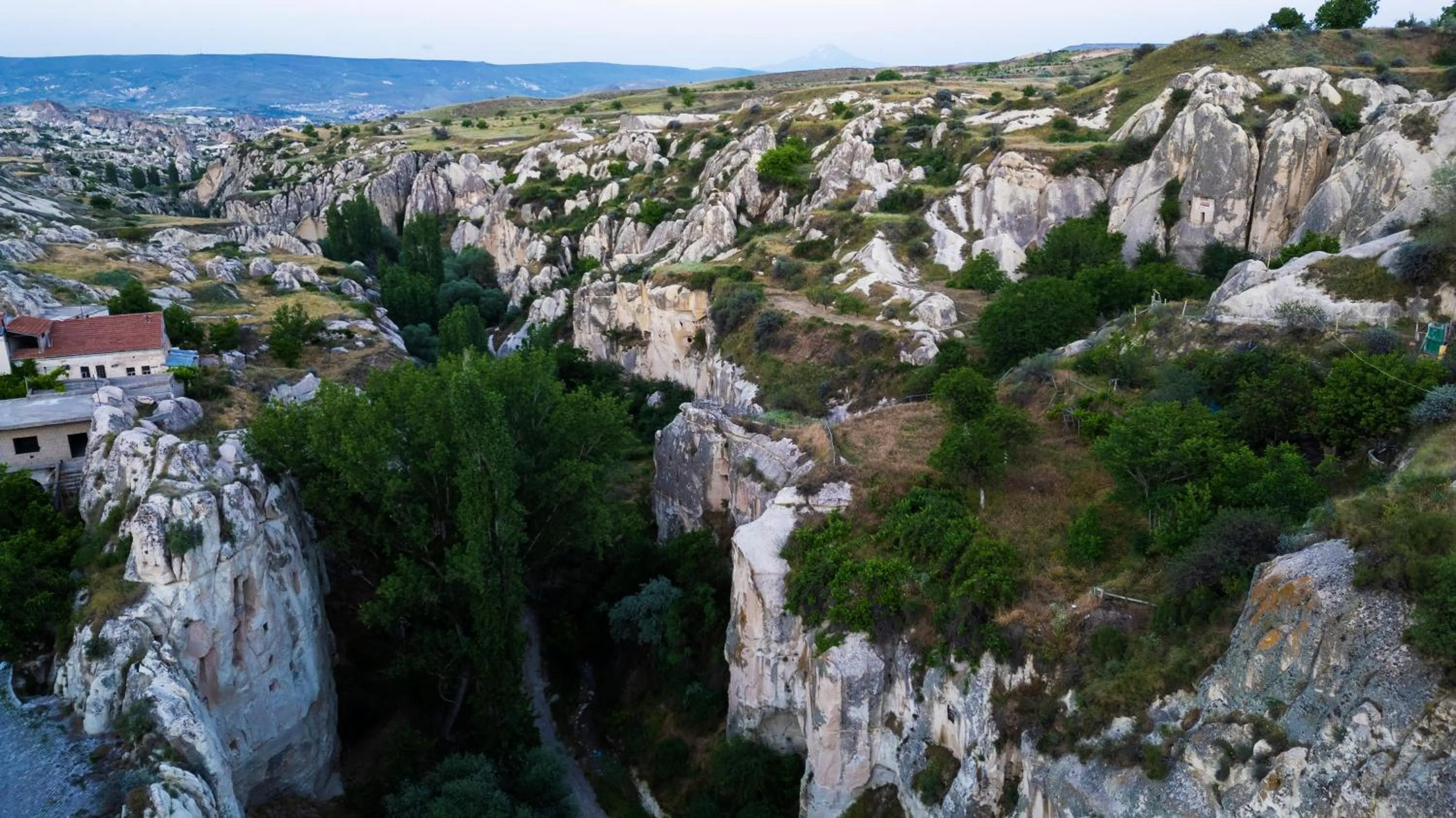 Natural landscape in Tafoni Houses Cave Hotel