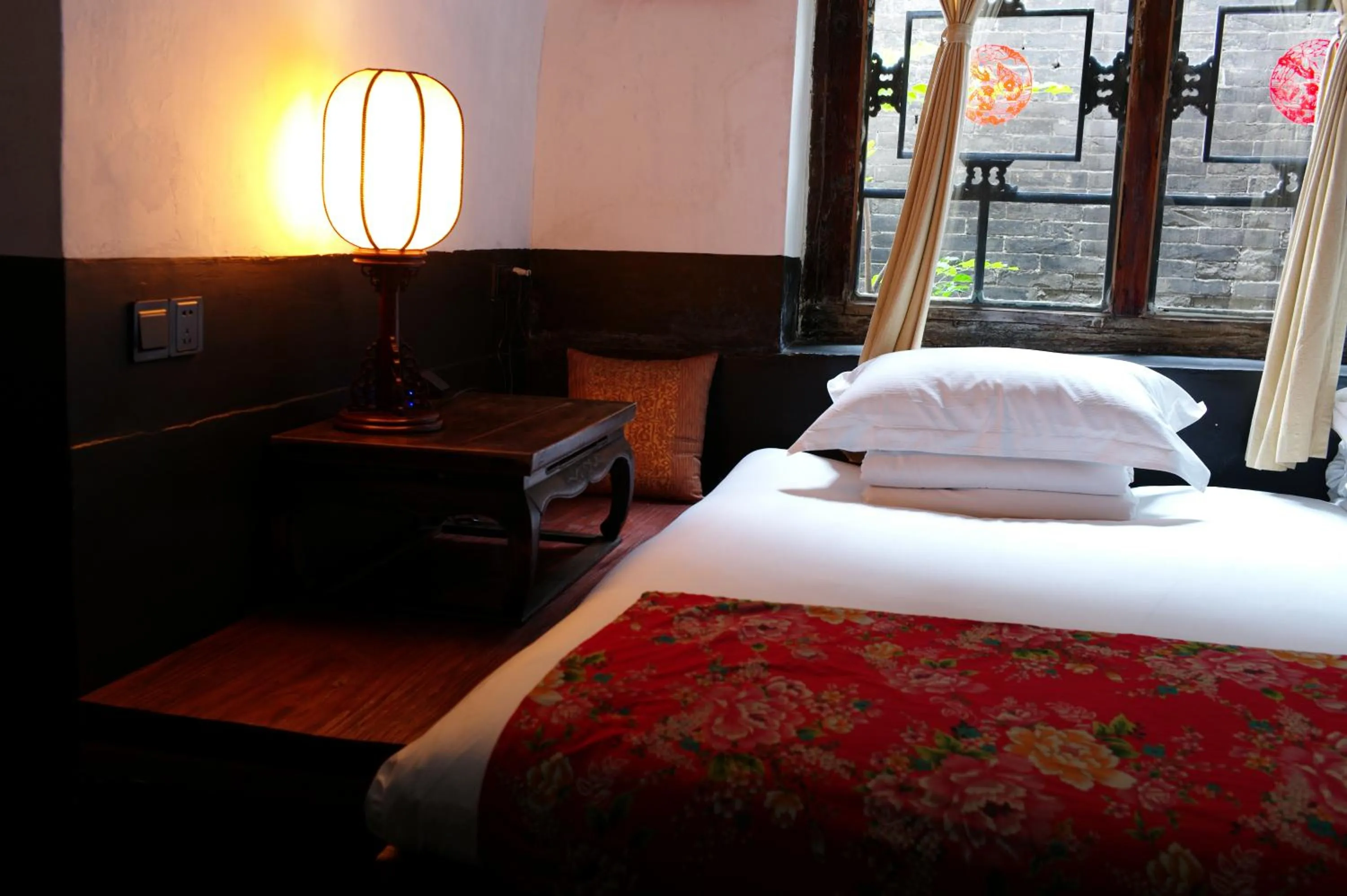 Bed in Pingyao Yide Hotel