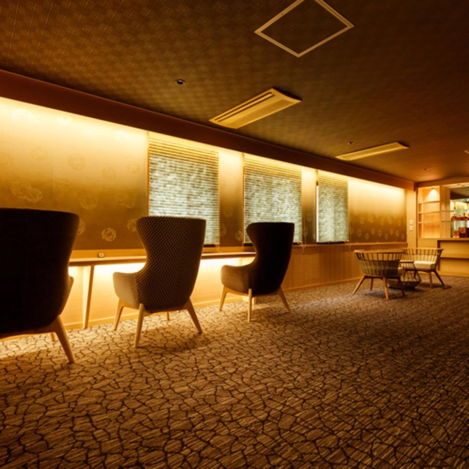 Seating area in Umemura Ryokan Uguisutei