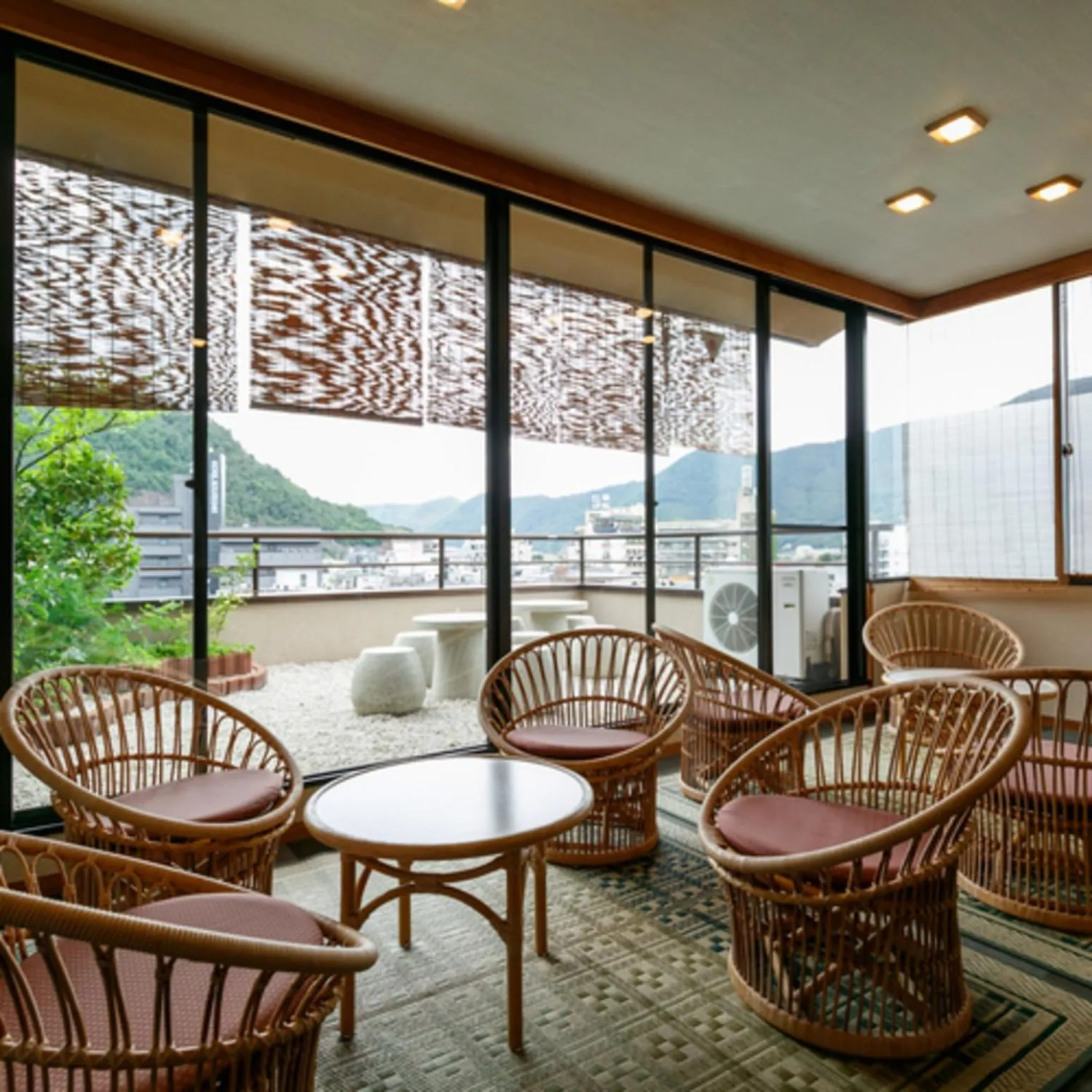 Seating area in Umemura Ryokan Uguisutei