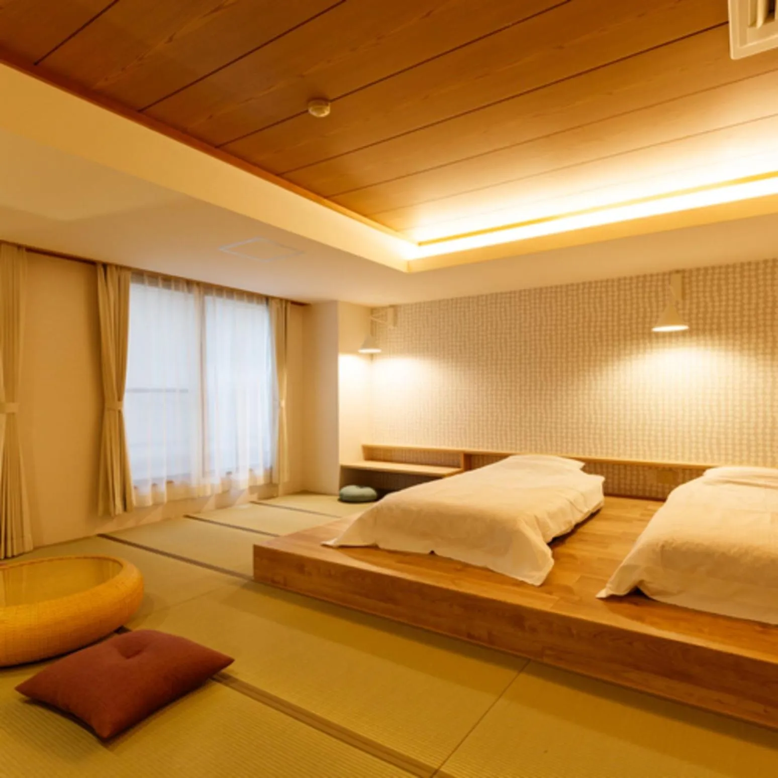 Bed in Umemura Ryokan Uguisutei