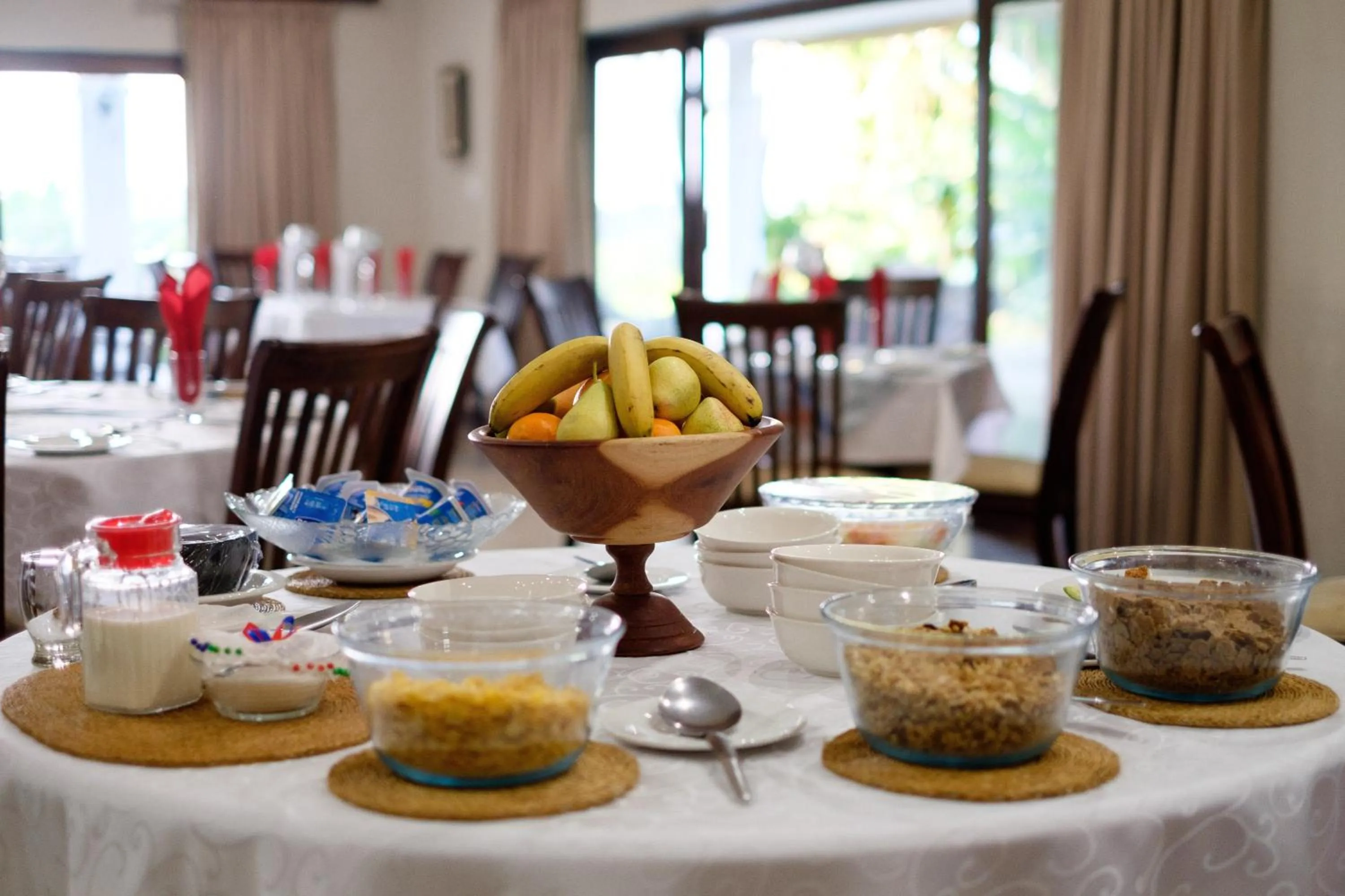 Continental breakfast in St Lucia Eco Lodge