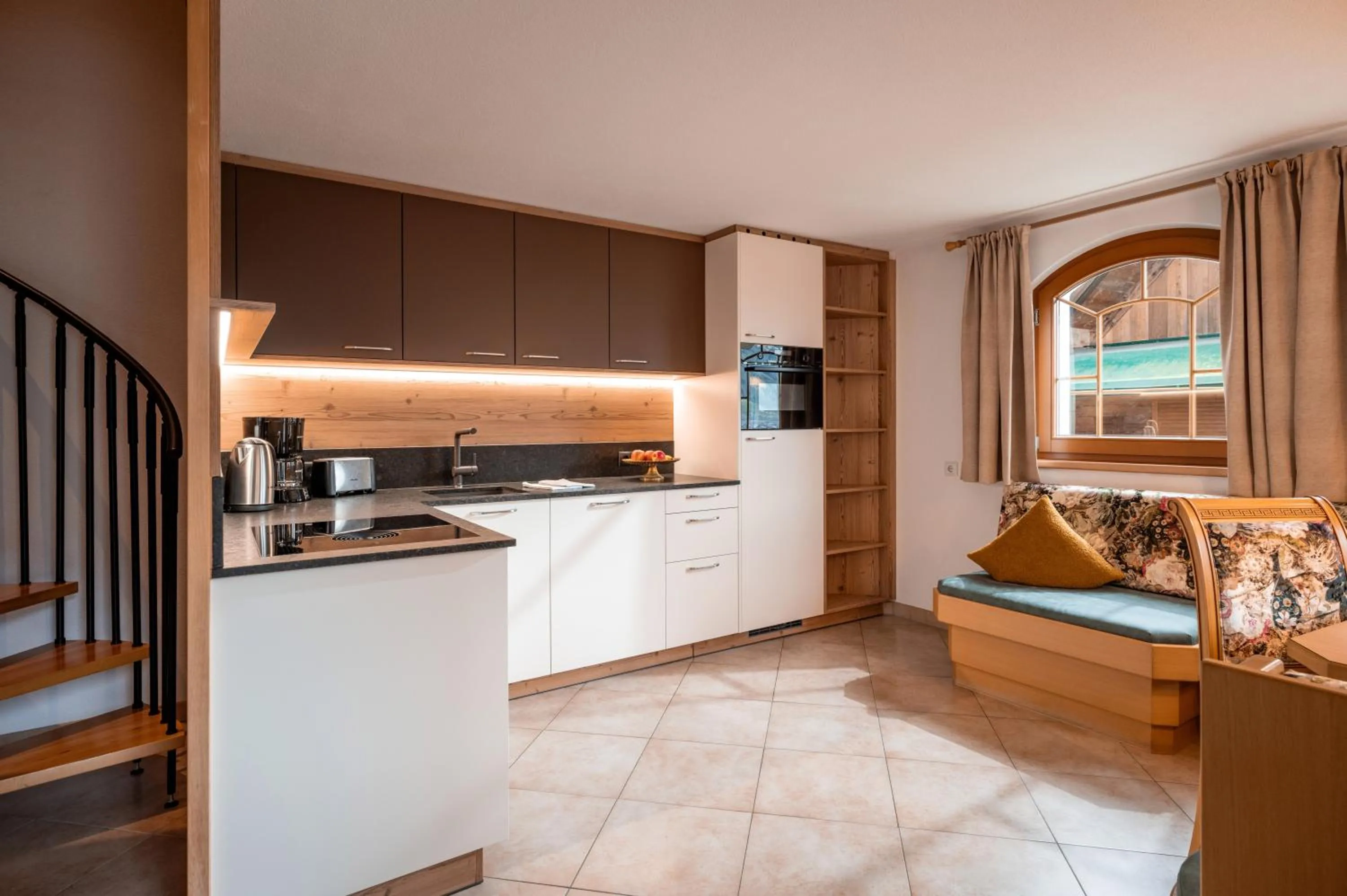 Kitchen or kitchenette in Aparthotel Gallahaus