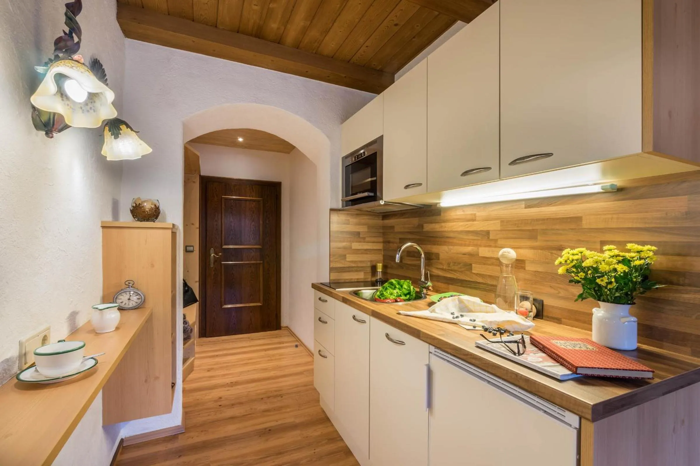 Kitchen or kitchenette in Aparthotel Gallahaus