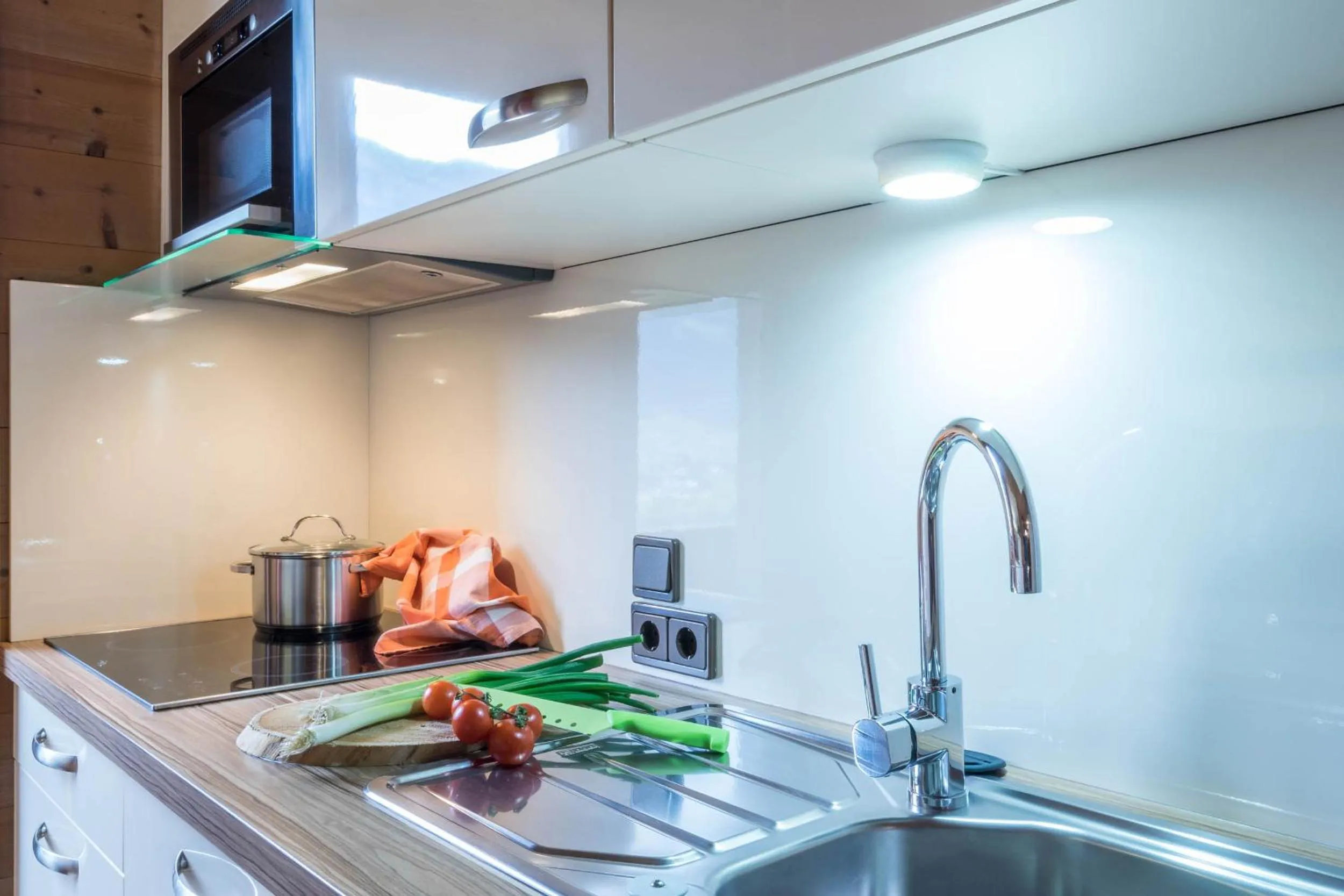 Kitchen or kitchenette in Aparthotel Gallahaus